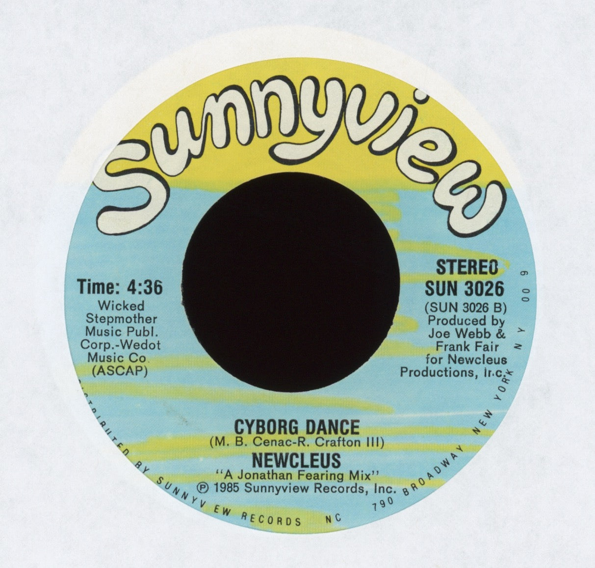 Newcleus - Space Is The Place on Sunnyview Electro Rap 45