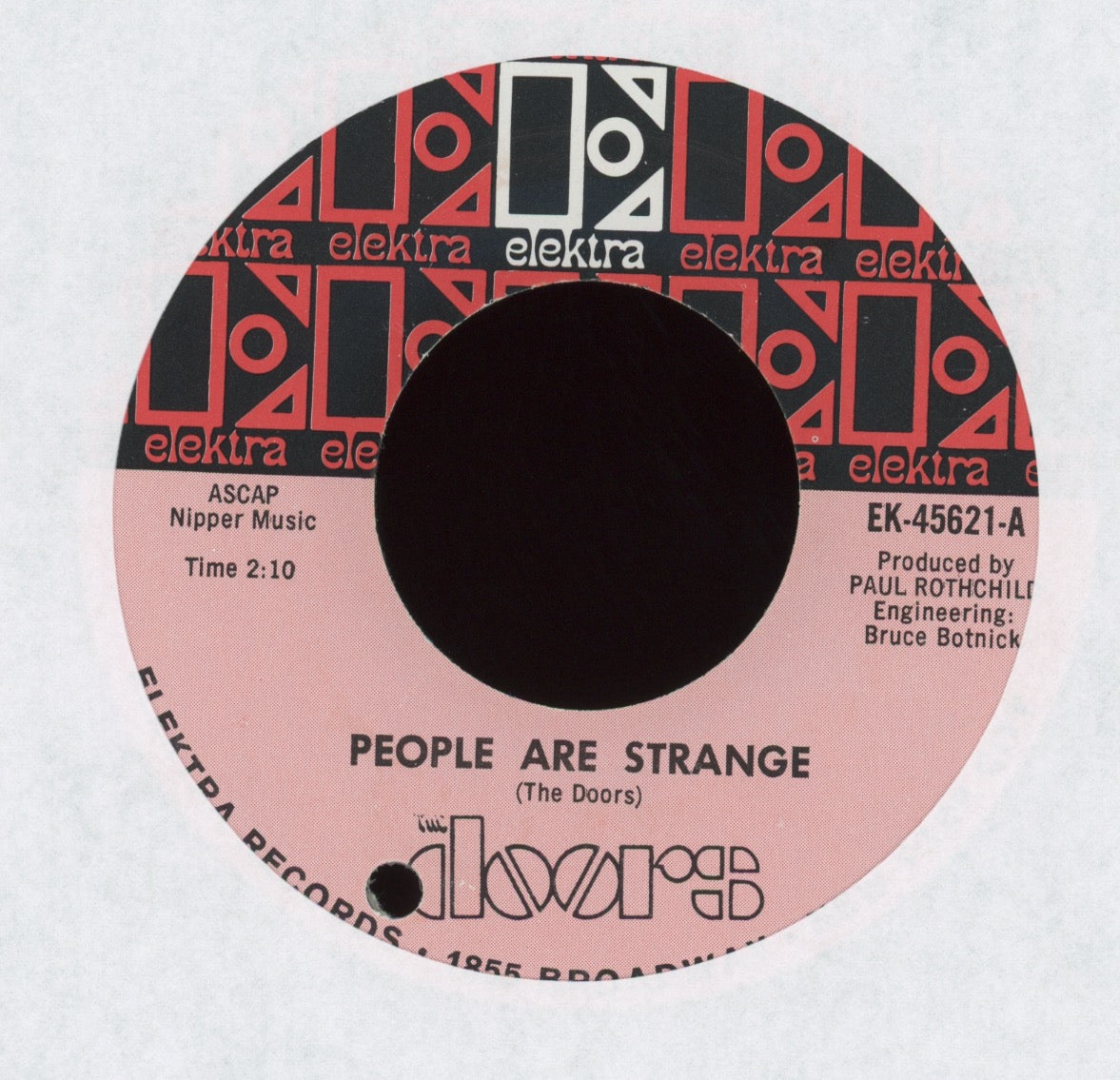 The Doors - People Are Strange on Elektra 45 With Picture Sleeve