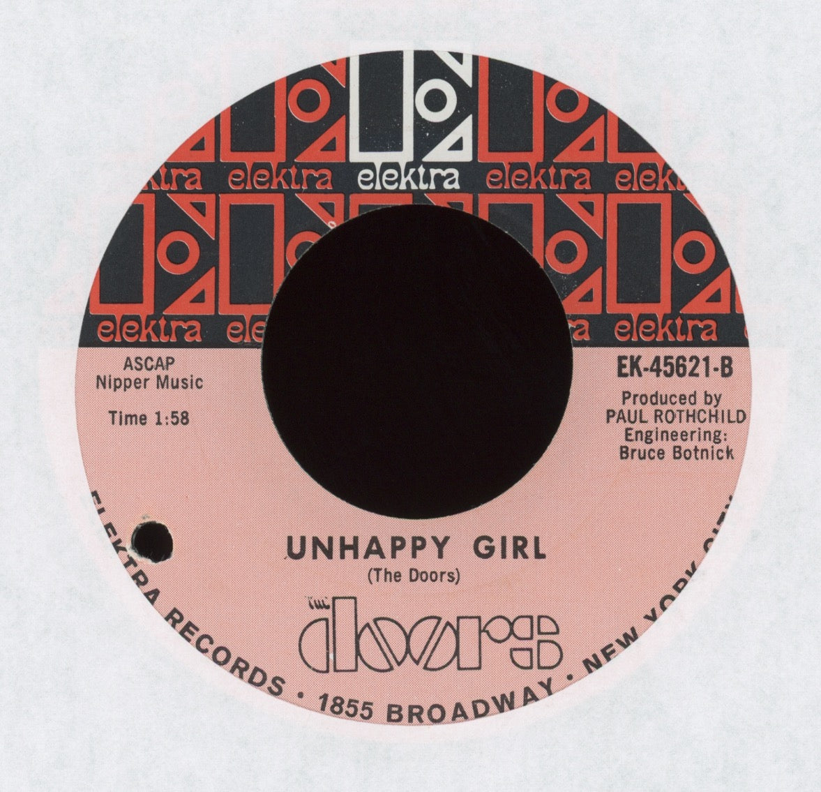 The Doors - People Are Strange on Elektra 45 With Picture Sleeve