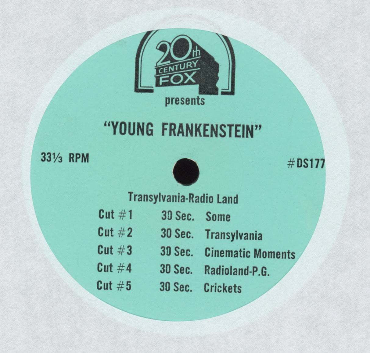 Mel Brooks - "Young Frankenstein" Transylvania Radio Land 20th Century Fox Single Sided Movie Promo 7"