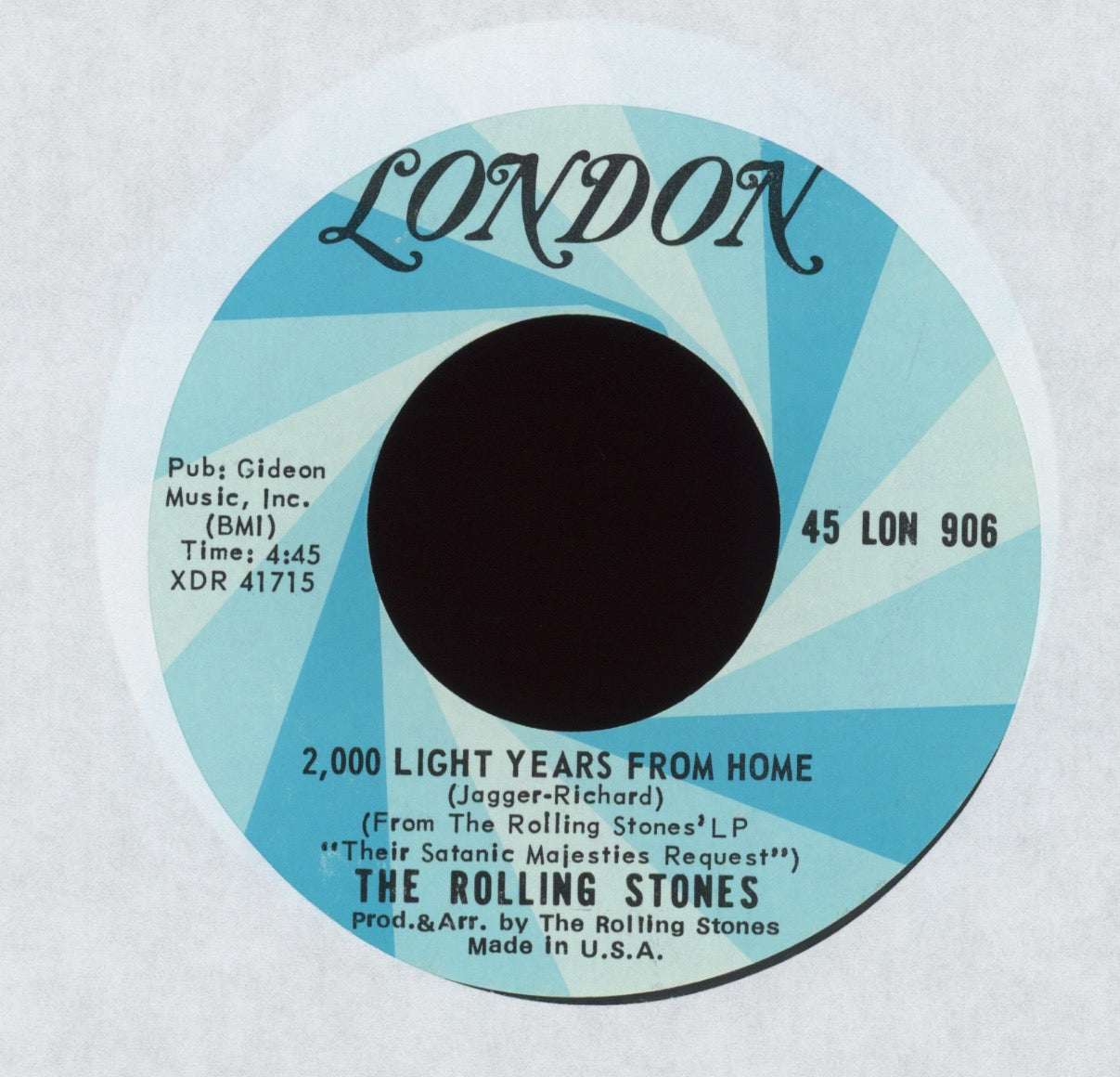 The Rolling Stones - She's A Rainbow on London 45 With Picture Sleeve