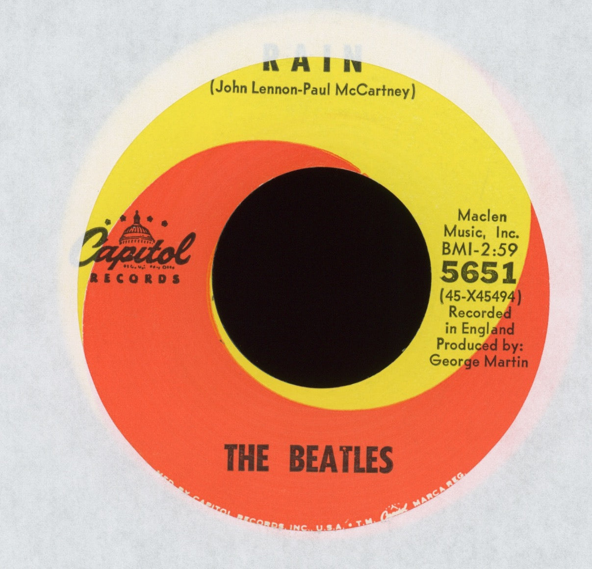 The Beatles - Paperback Writer on Capitol 45 With Picture Sleeve
