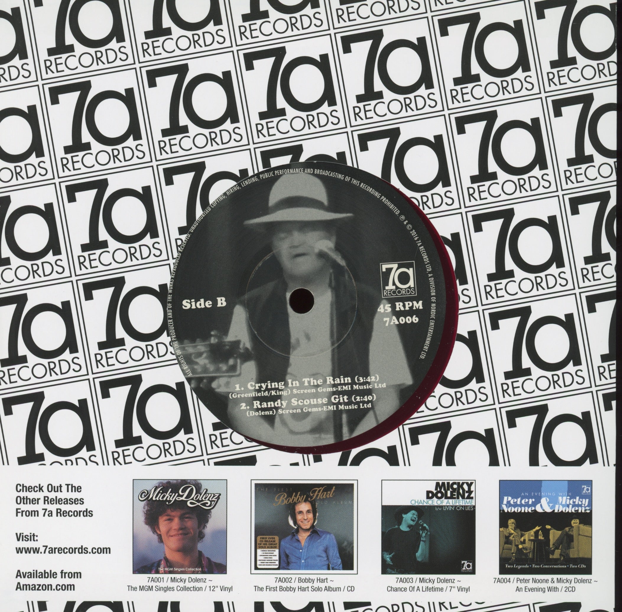 Micky Dolenz  Christian Nesmith & Circe Link - Porpoise Song on 7A Ltd Translucent Purple 7" With Sleeve