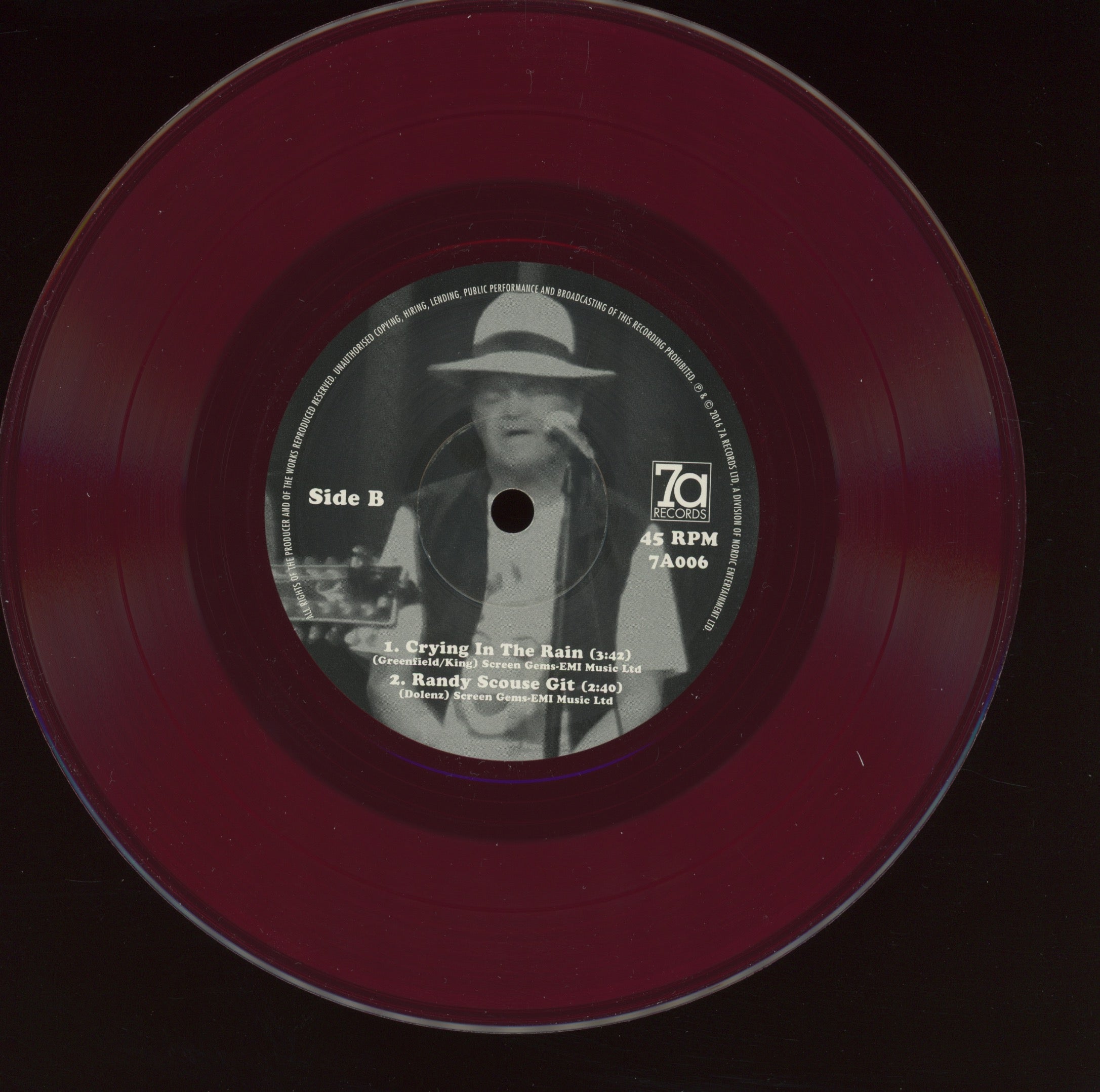 Micky Dolenz  Christian Nesmith & Circe Link - Porpoise Song on 7A Ltd Translucent Purple 7" With Sleeve