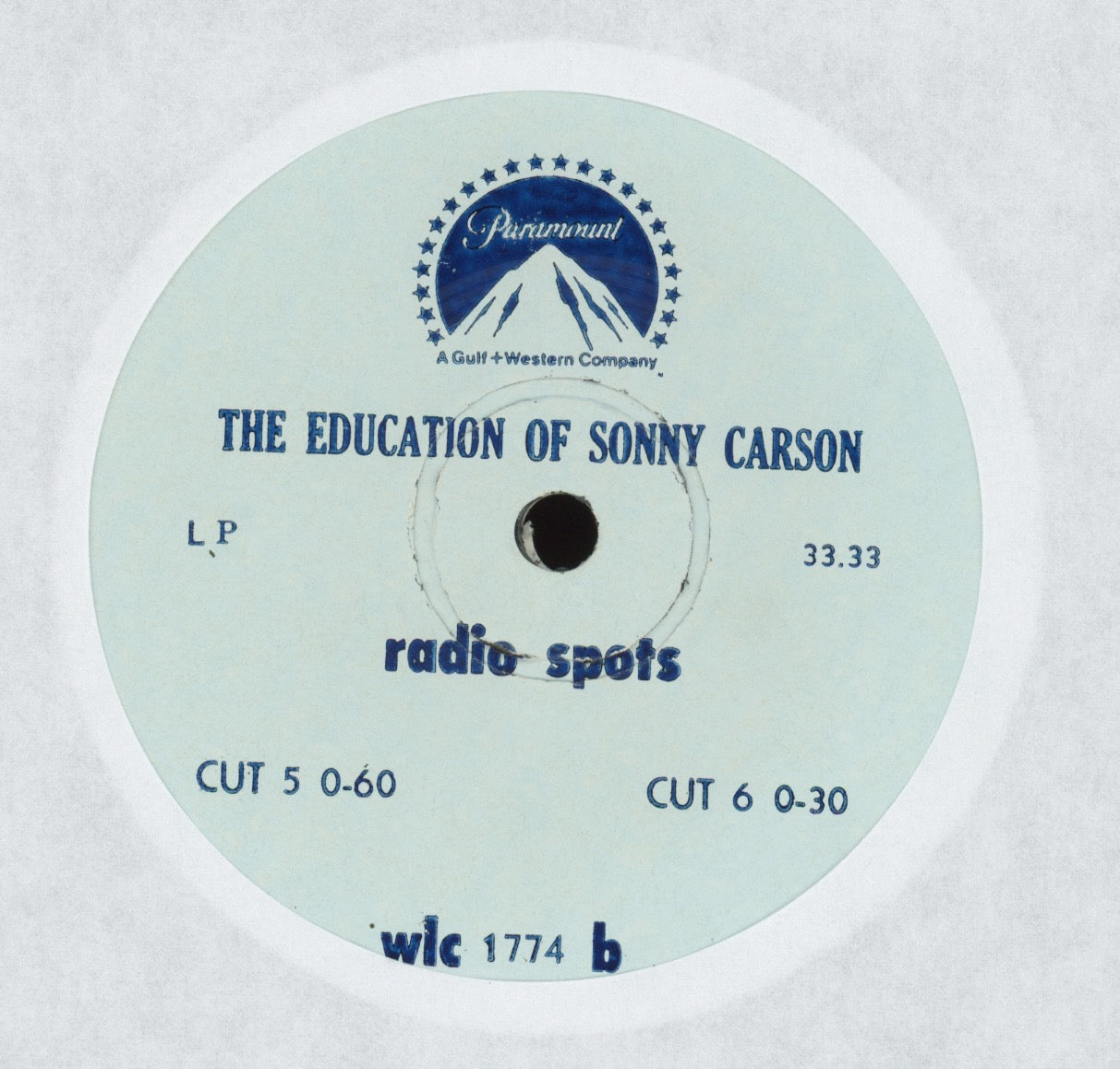 No Artist - The Education Of Sonny Carson - Radio Spots Blaxploitation Funky 7"