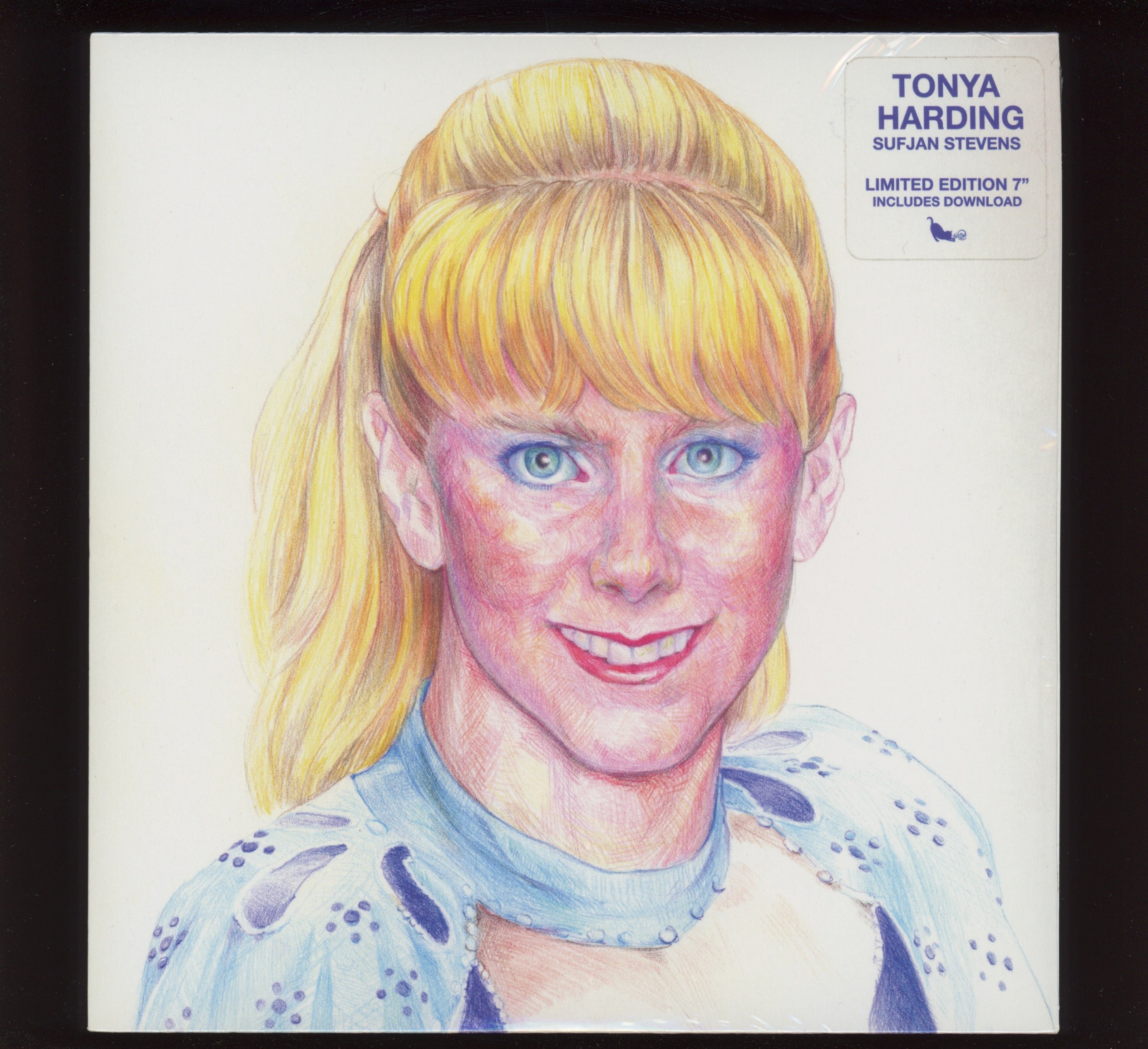 Sufjan Stevens - Tonya Harding on Asthmatic Kitty Ltd Blue Marbled 7" With Picture Sleeve