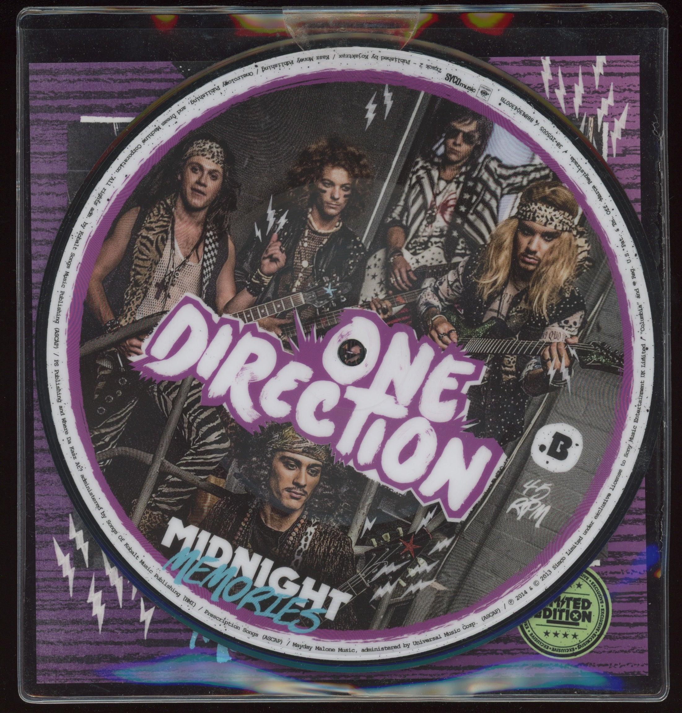 One Direction - Midnight Memories on Syco RSD 2014 Limited Picture Disc 7" Sealed