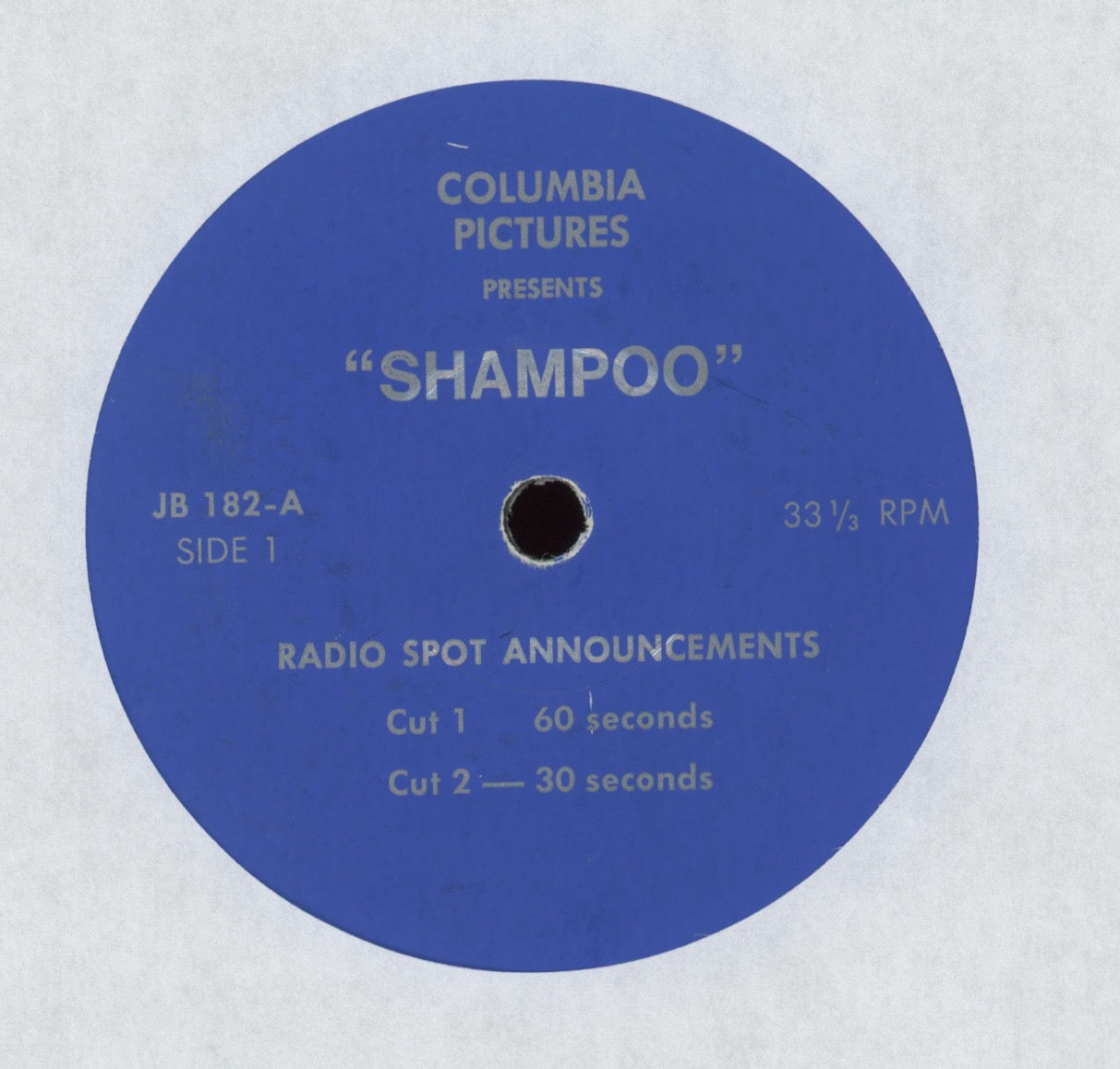 No Artist - Shampoo (Radio Spot Announcements) Columbia Pictures 7" Beach Boys