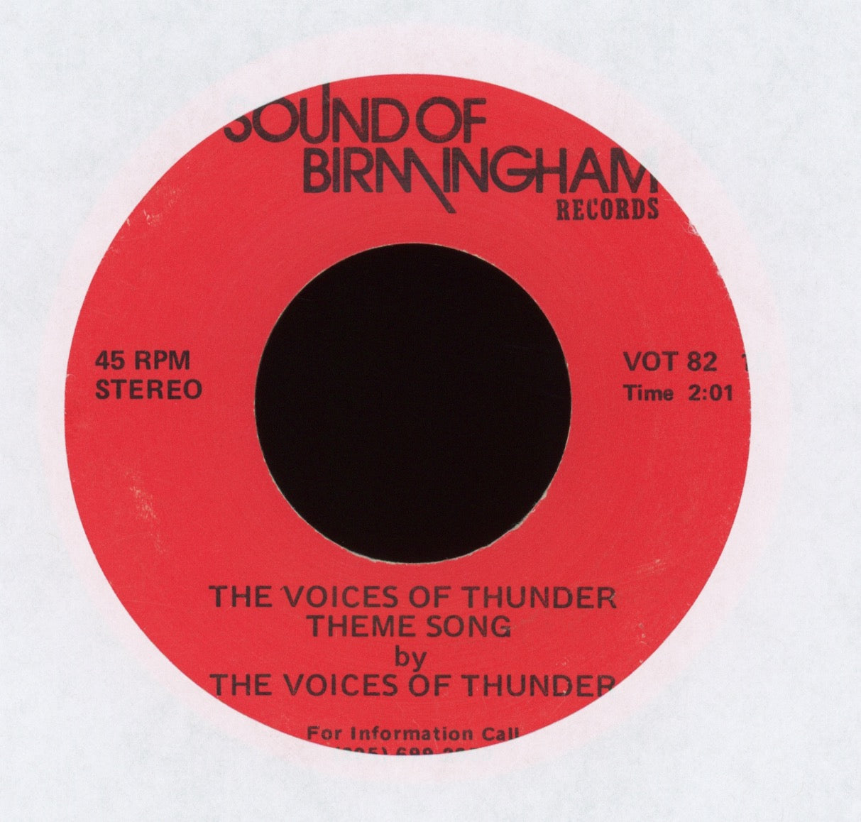 The Voices of Thunder - The Voices of Thunder Theme Song on Sounds of Birmingham Gospel Soul 45