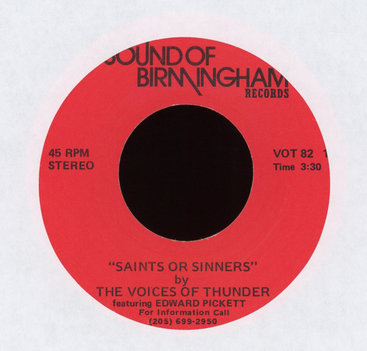The Voices of Thunder - The Voices of Thunder Theme Song on Sounds of Birmingham Gospel Soul 45