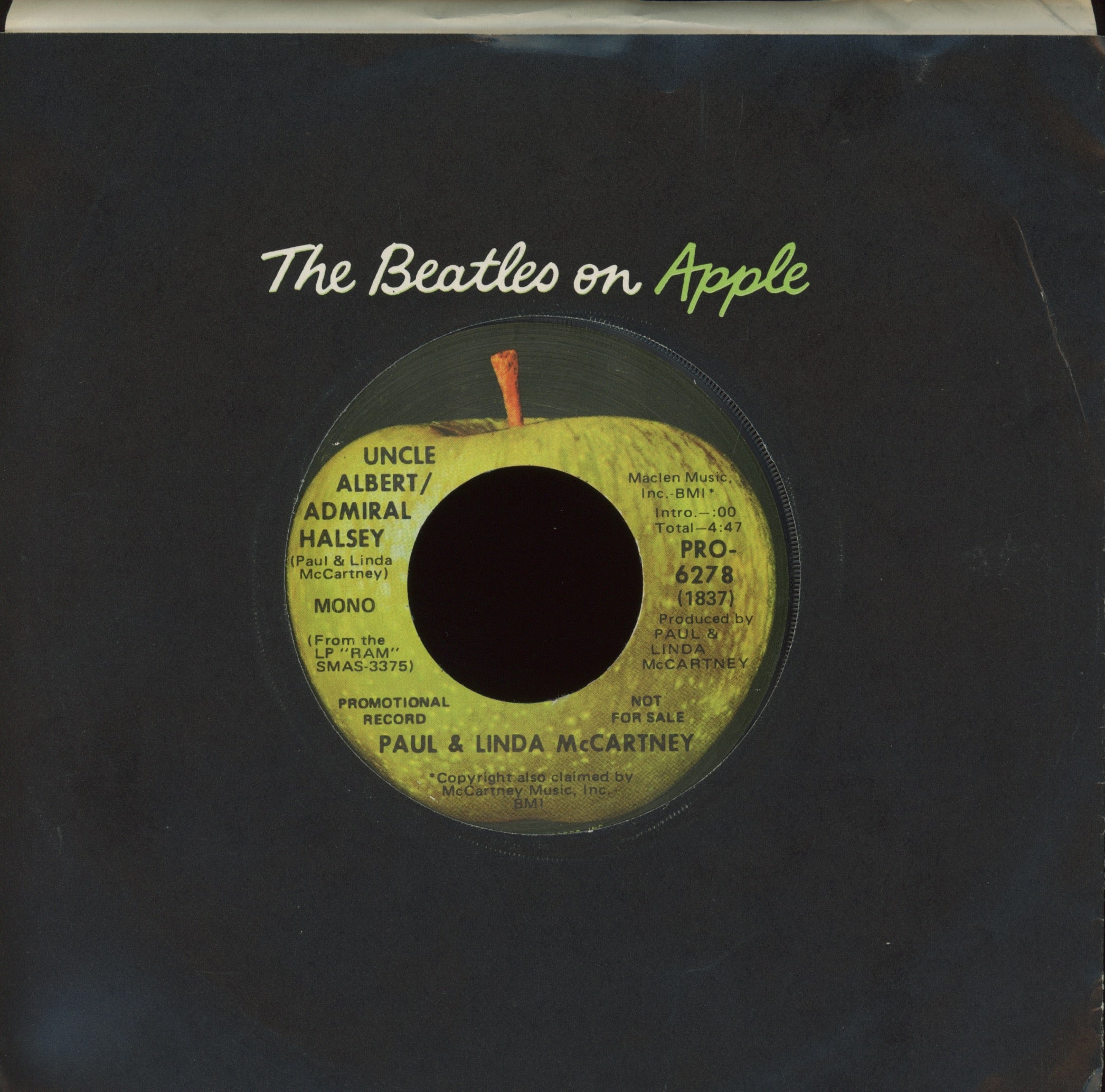 Paul & Linda McCartney - Uncle Albert / Admiral Halsey on Apple Promo 45