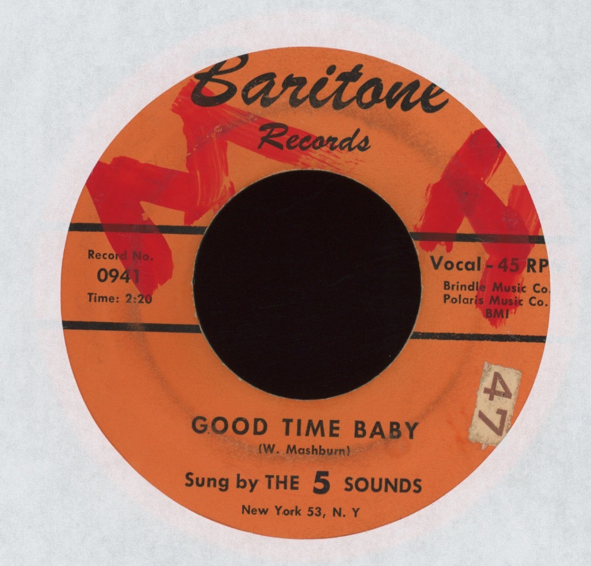 The Five Sounds - That's When I Fell In Love on Baritone R&B Doo Wop 45
