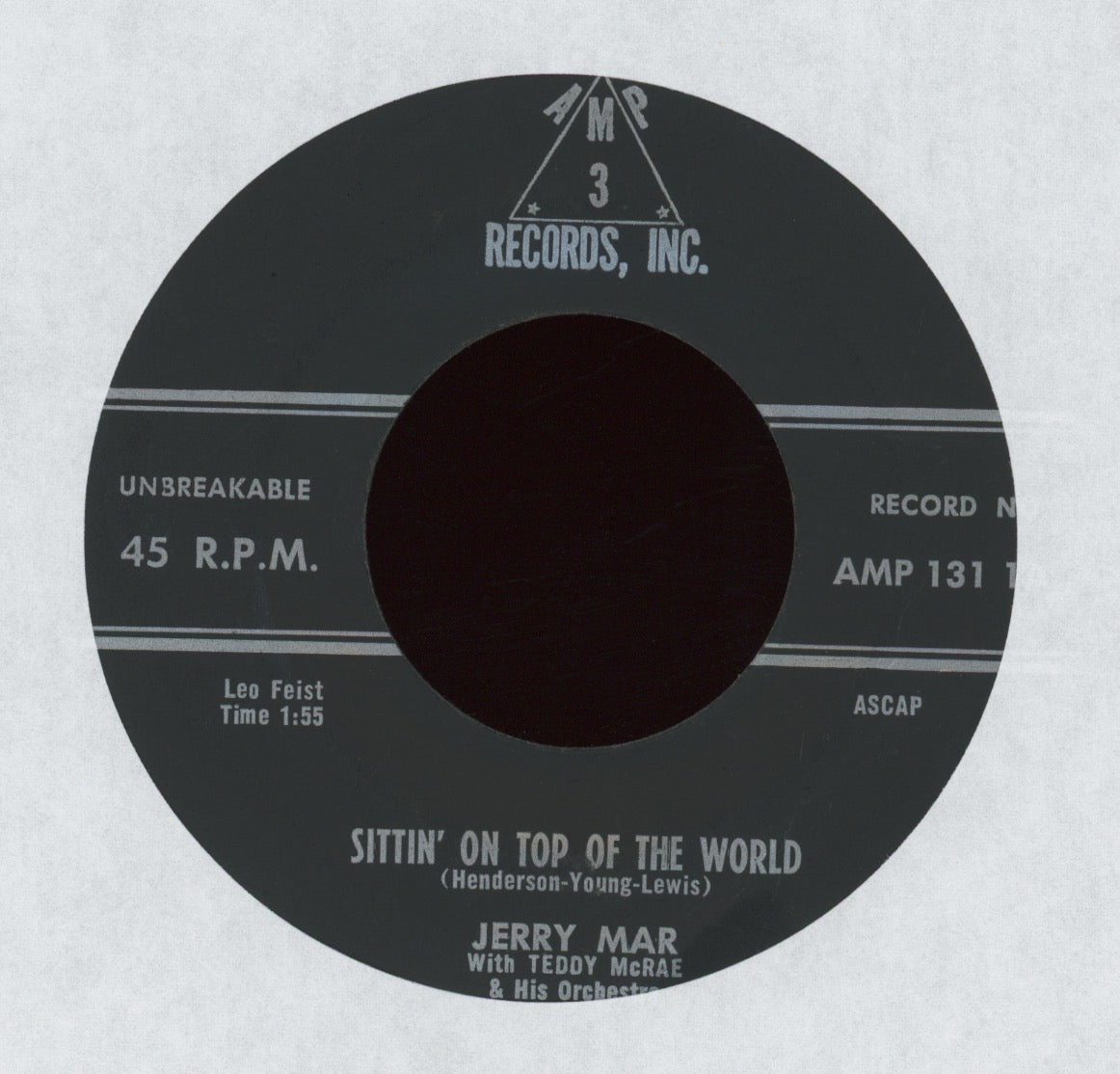 Jerry Mar - Sittin' On Top Of The World on Amp 3 R&B Rocker 45