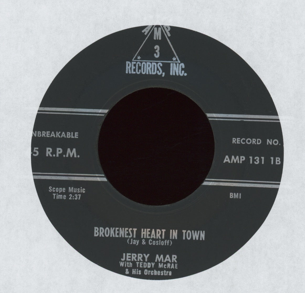 Jerry Mar - Sittin' On Top Of The World on Amp 3 R&B Rocker 45