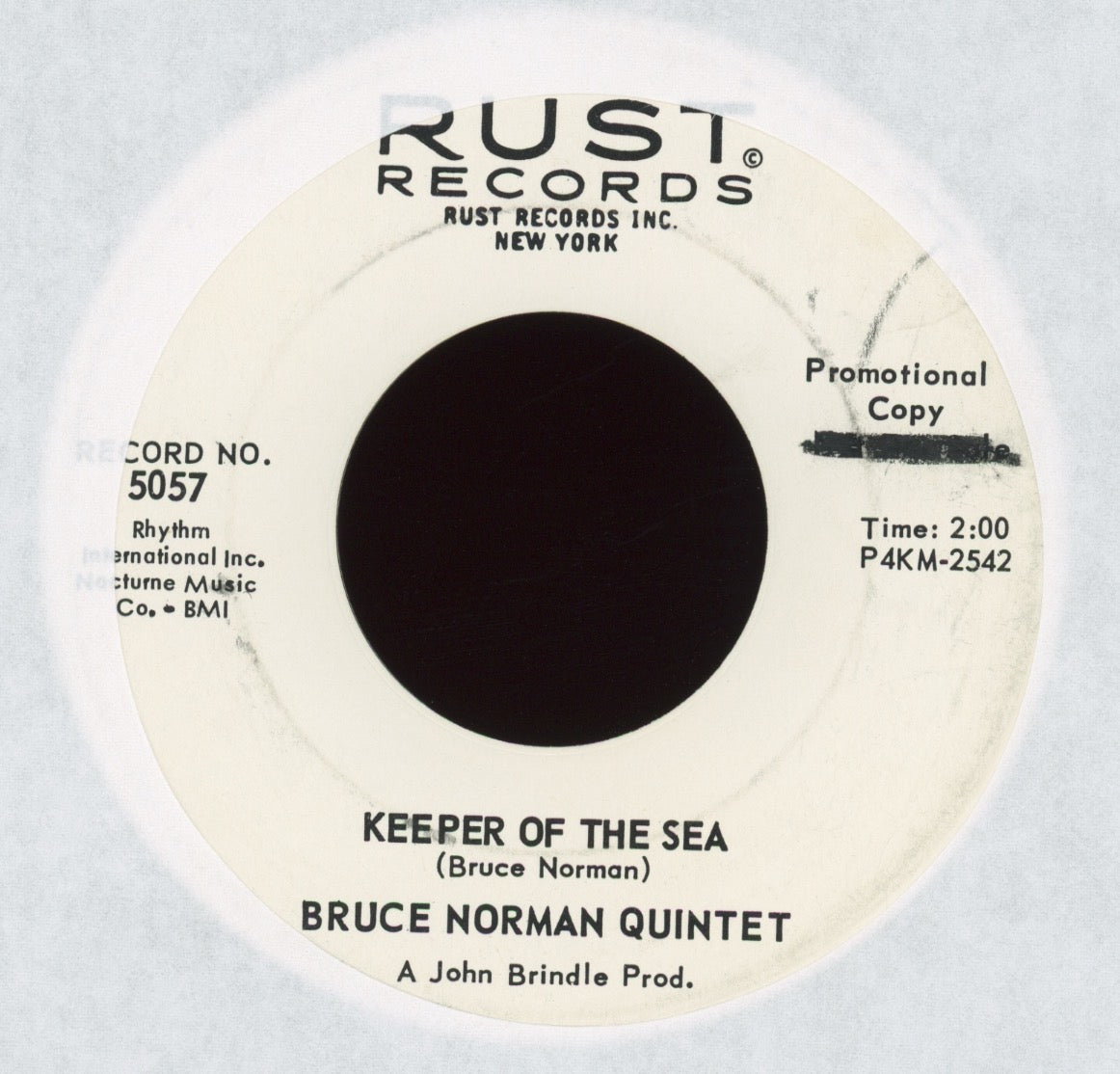 Bruce Norman Quintet - Arabian Rhythm on Rust Promo R&B Exotica 45