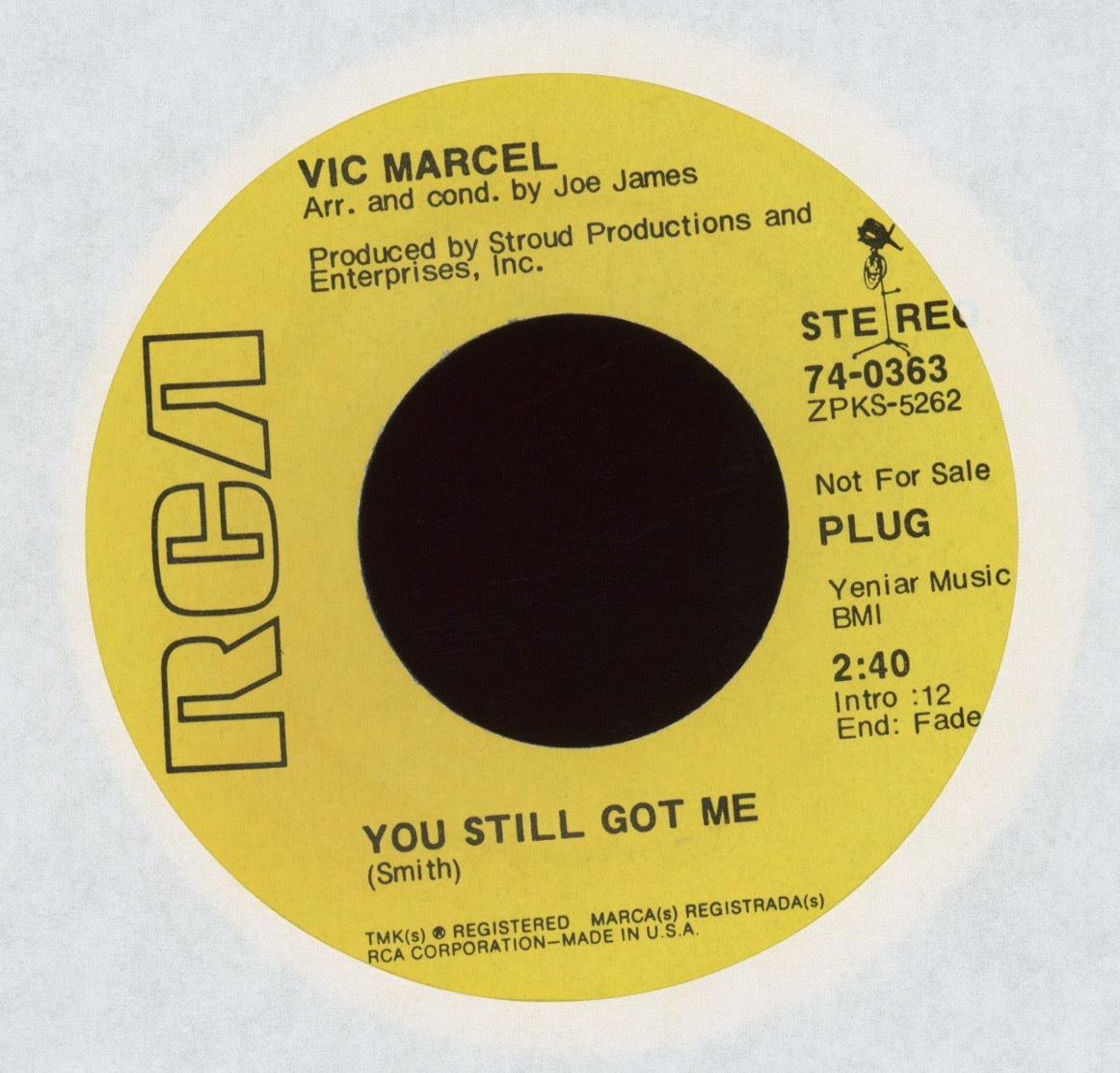 Vic Marcel - You Still Got Me on RCA Crossover Soul 45