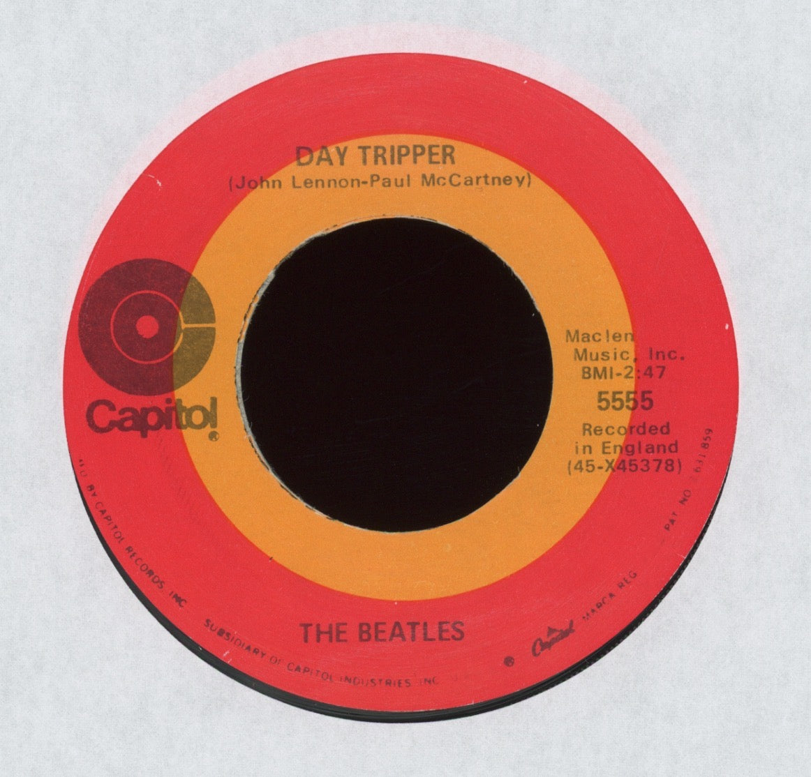The Beatles - We Can Work It Out / Day Tripper on Capitol Target Label Reissue 45