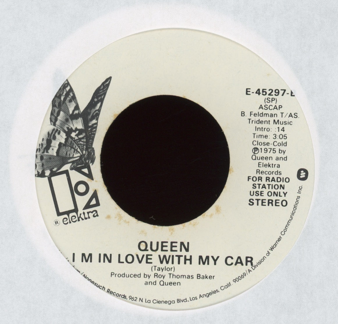 Queen - Bohemian Rhapsody on Elektra Promo 45