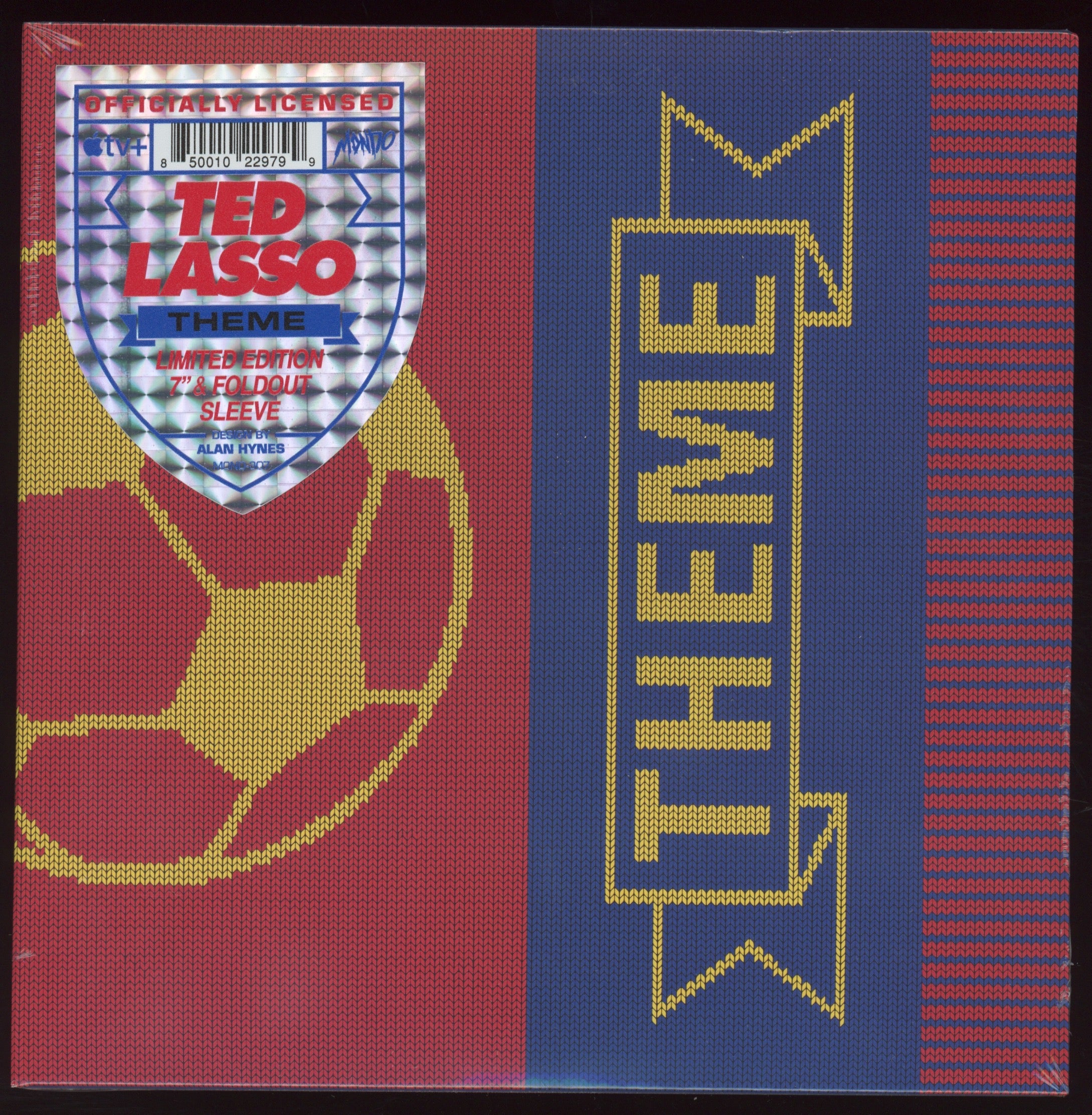 Various - Ted Lasso Theme on Mondo Ltd Blue And Red Tri-Stripe AFC Richmond Edition 7" Sealed
