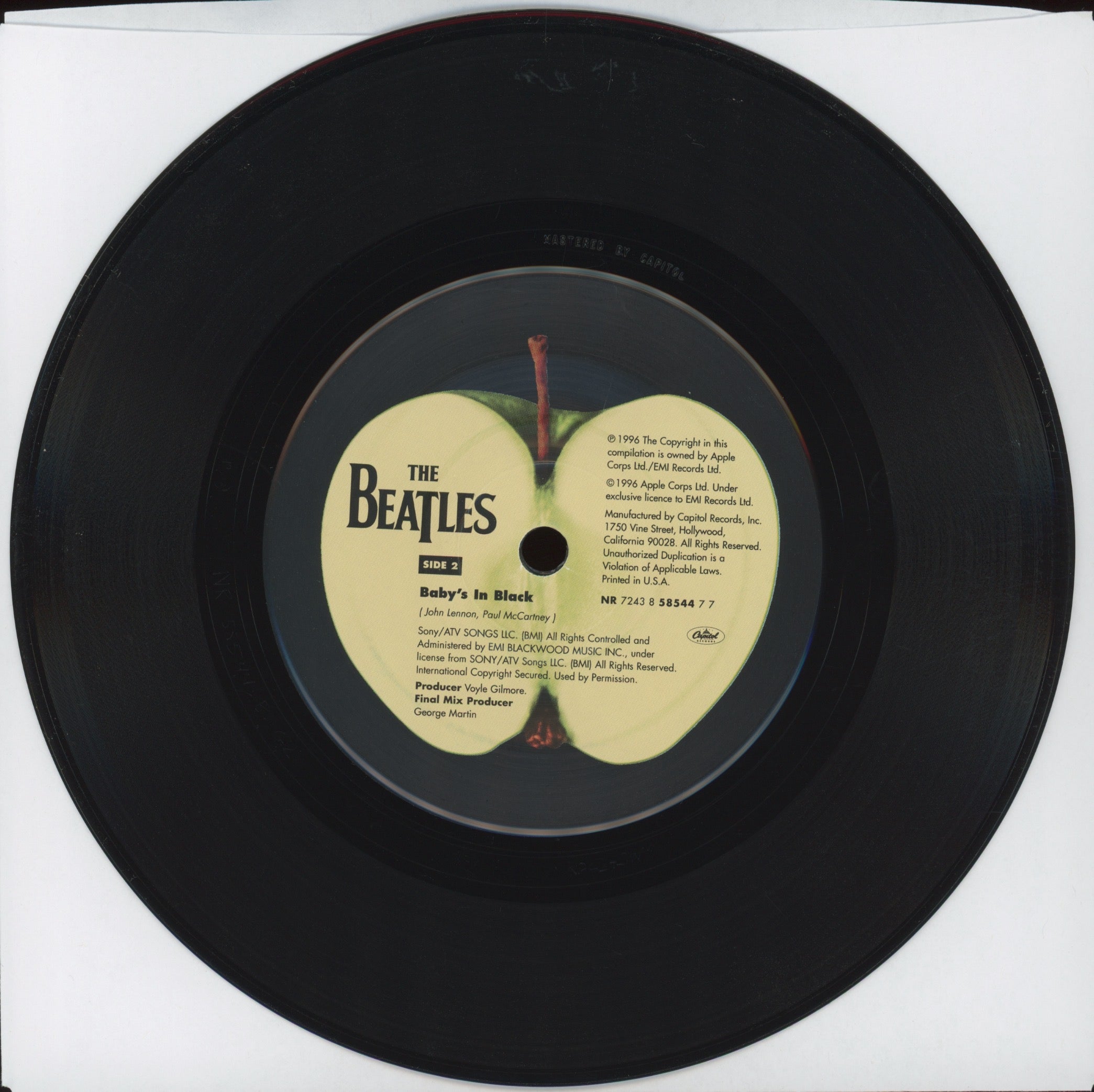 The Beatles - Real Love on Apple 45 With Picture Sleeve
