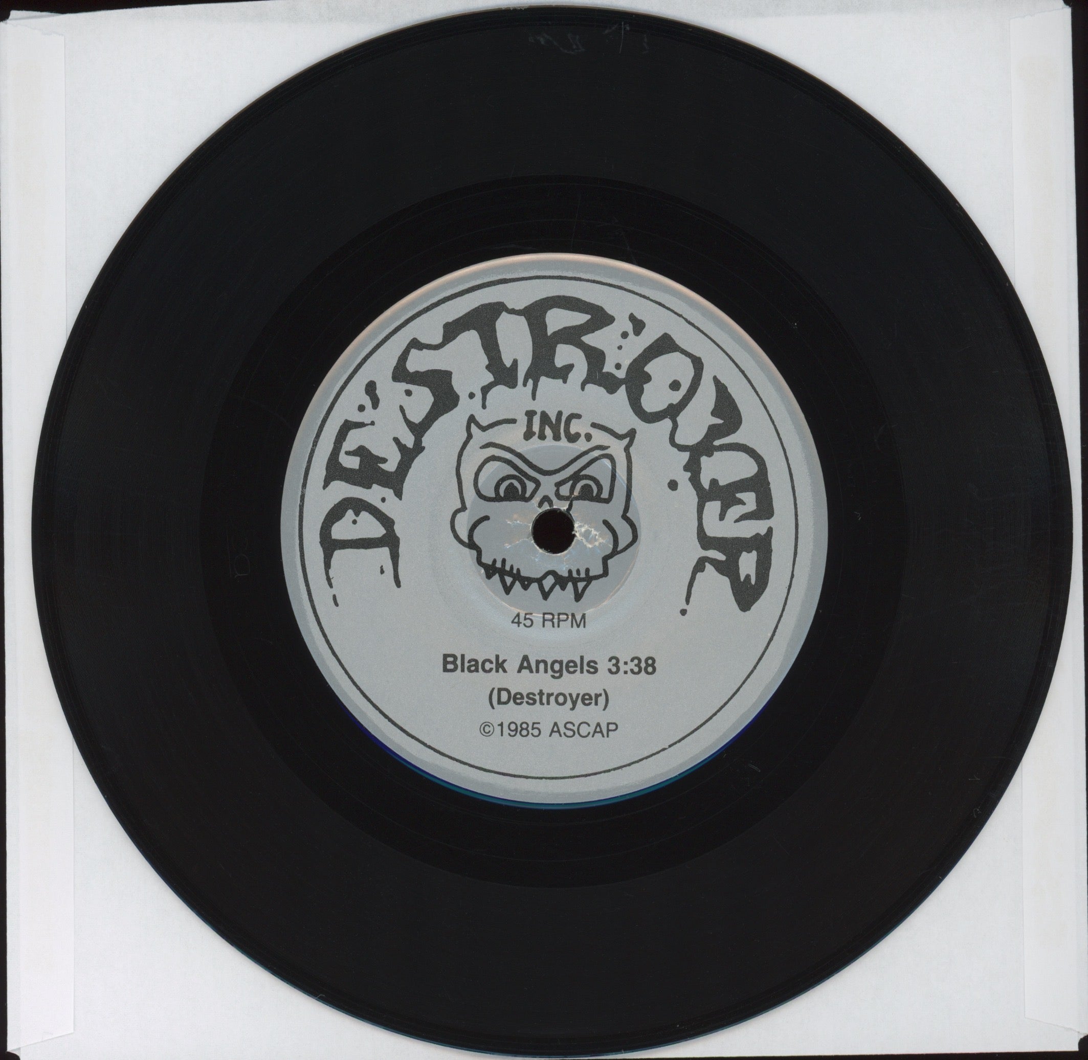 Destroyer - Black Angels / The Grave (6 Feet Under) Private Metal 45 With Picture Sleeve