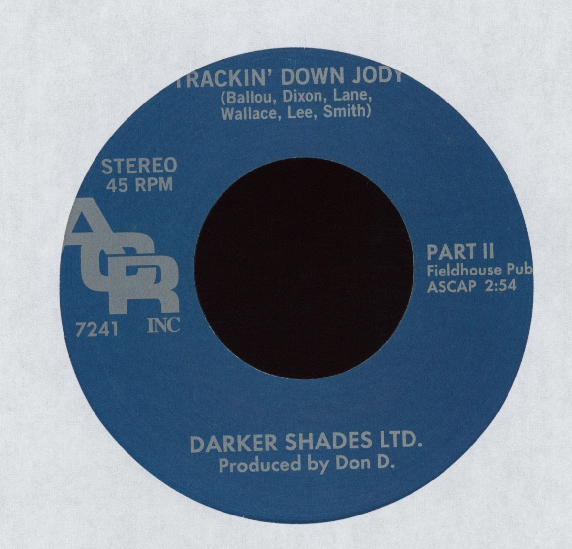 Darker Shades Ltd. - Trackin' Down Jody on ACR Numero Reissue Funk 45