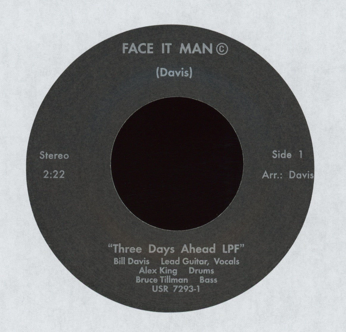3 Days Ahead LPF - Face It Man / Rolling Love Pt 2 Numero Reissue Funk 45
