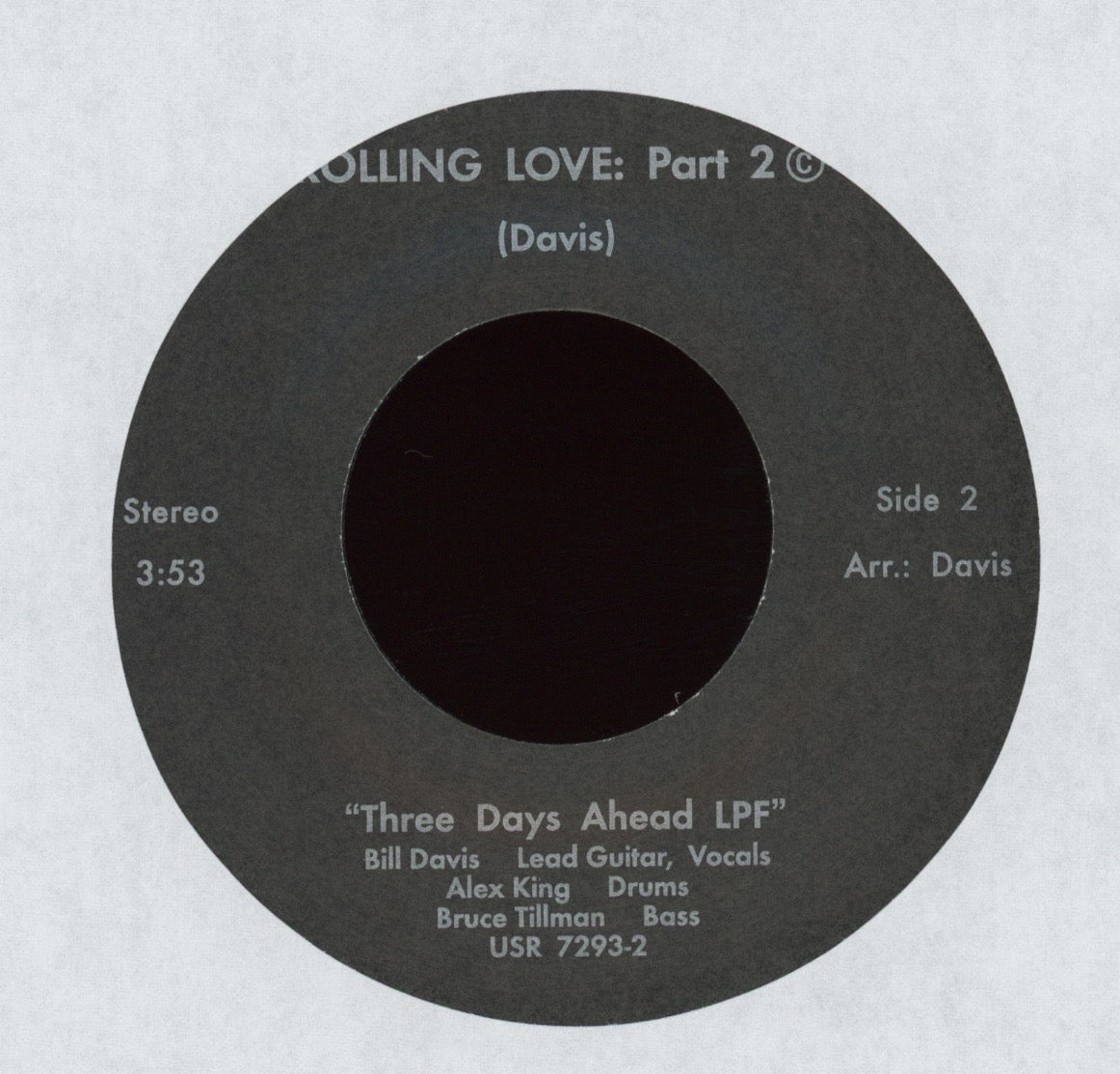 3 Days Ahead LPF - Face It Man / Rolling Love Pt 2 Numero Reissue Funk 45