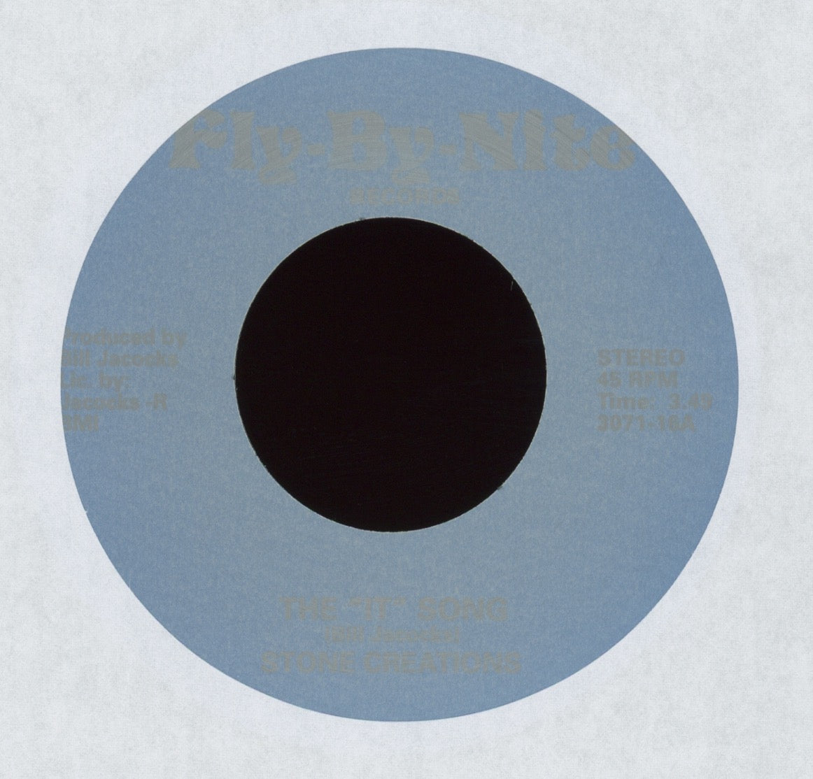 Stone Creations - The "It" Song on Fly-By-Nite Numero Reissue Funk 45