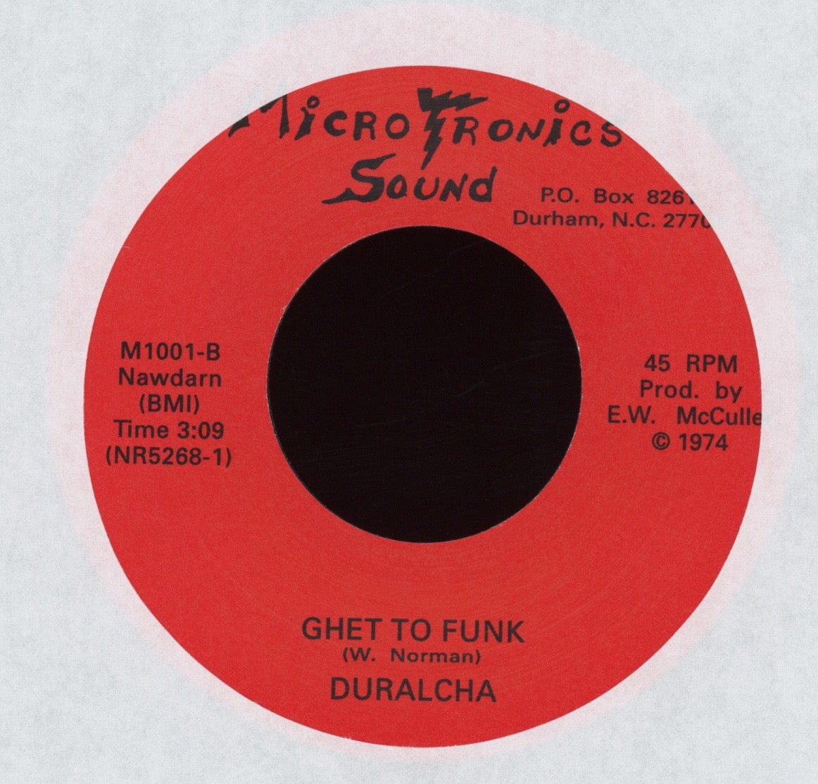 Duralcha - Jody Is Gone on Microtronics Sound Numero Reissue