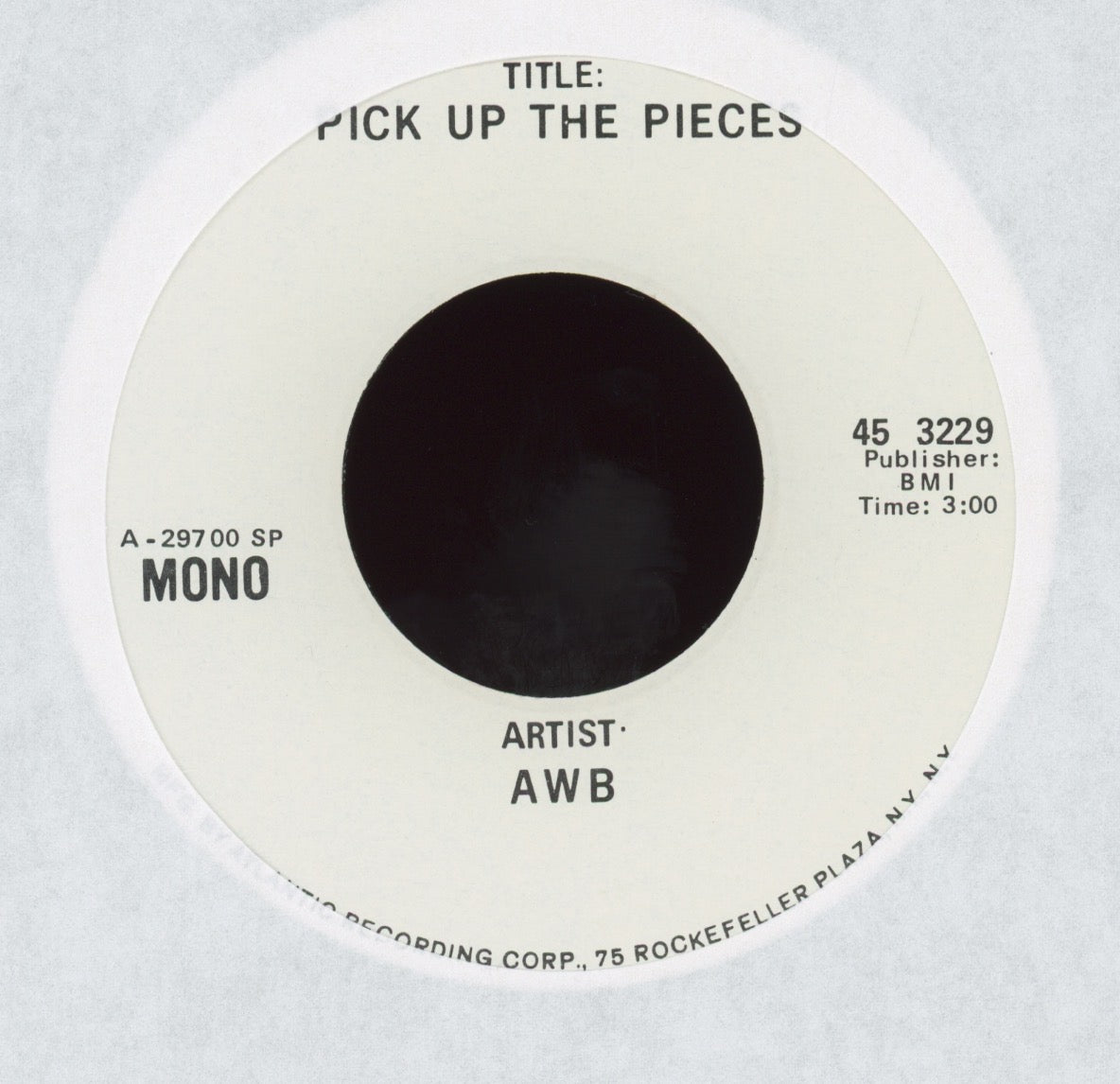 Average White Band - Pick Up The Pieces on Atlantic Promo Funk 45