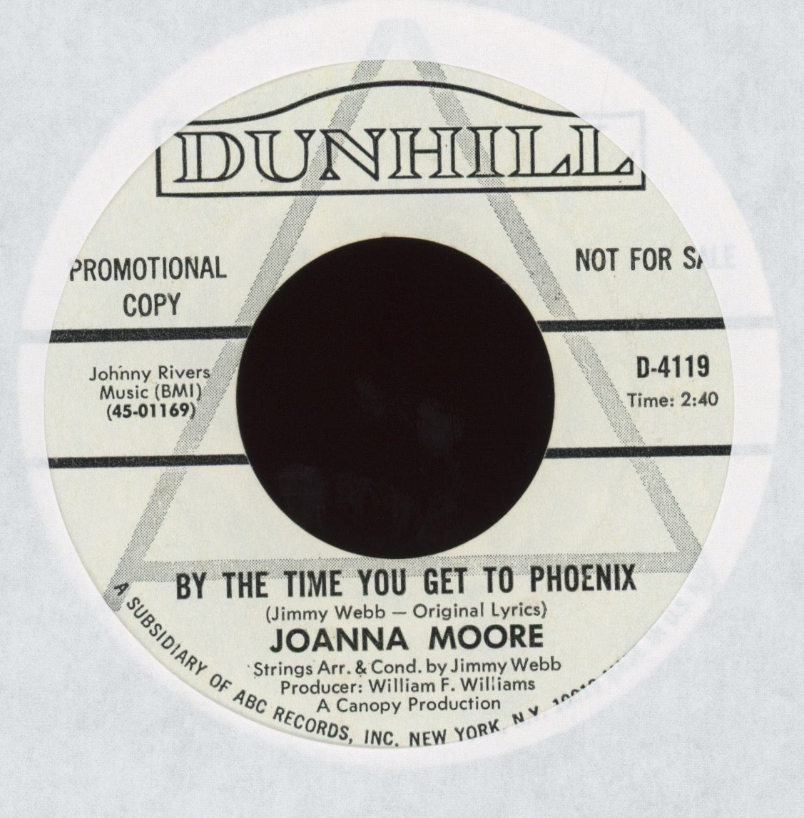 Joanna Moore - By The Time You Get To Phoenix on Dunhill Promo Pop Roc