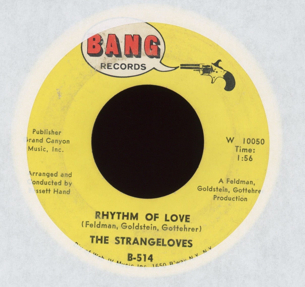 The Strangeloves - Night Time / Rhythm Of Love on Bang Records Northern Soul 45