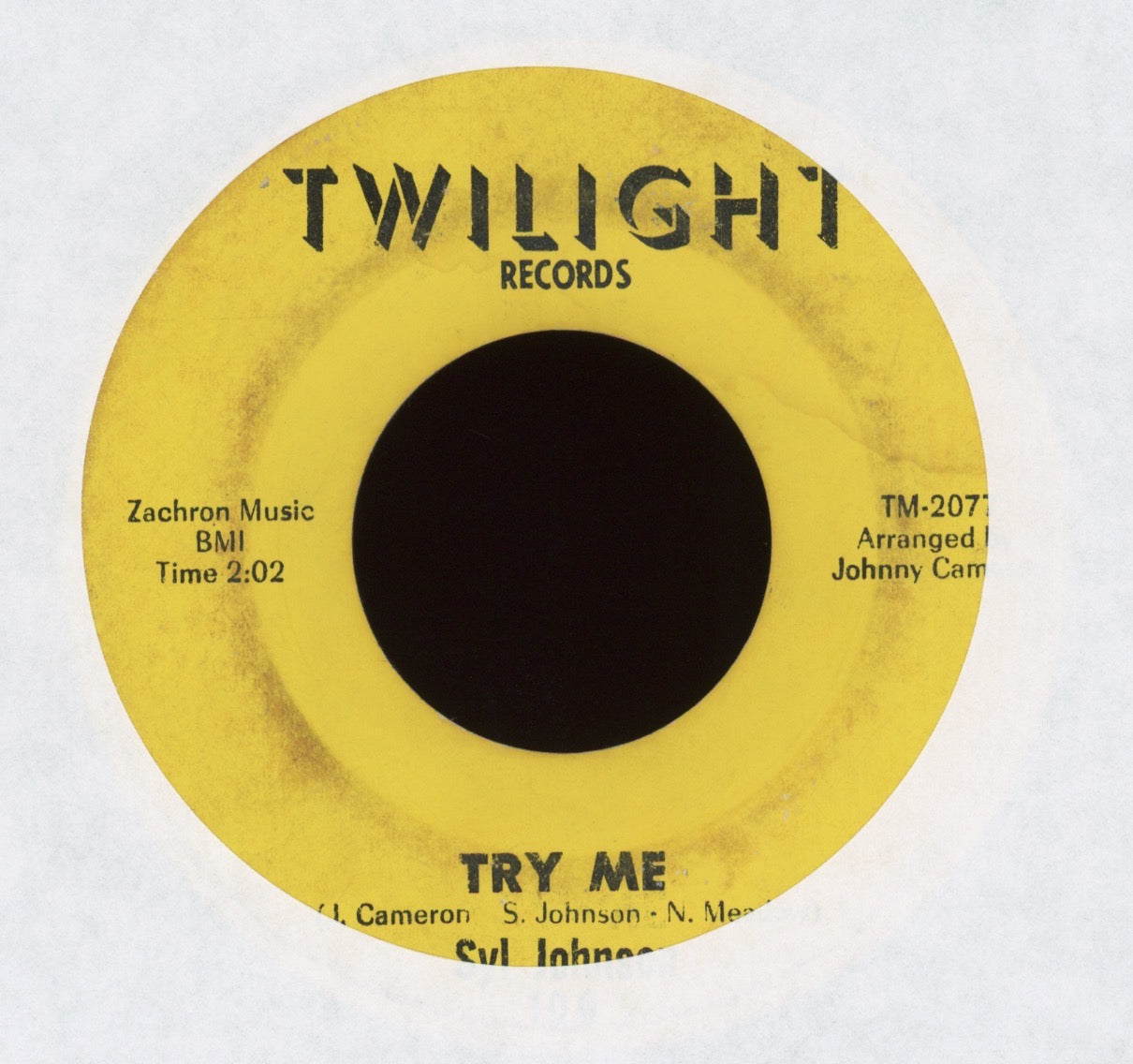 Syl Johnson - Come On Sock It To Me / Try Me on Twilight Northern Soul 45