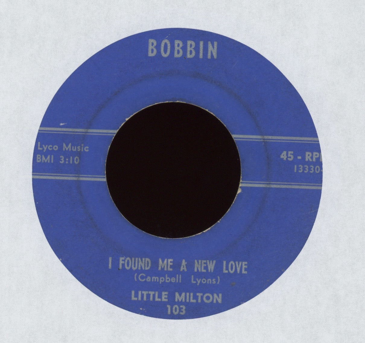Little Milton - Long Distance Operator / I Found Me A New Love on Bobbin R&B Blues 45