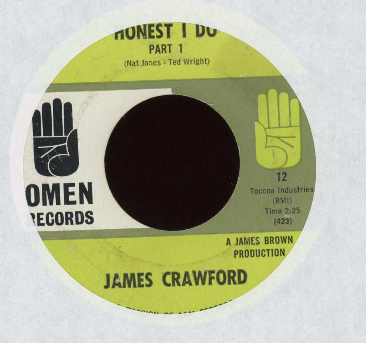 James Crawford - Honest I Do on Omen Northern Soul 45