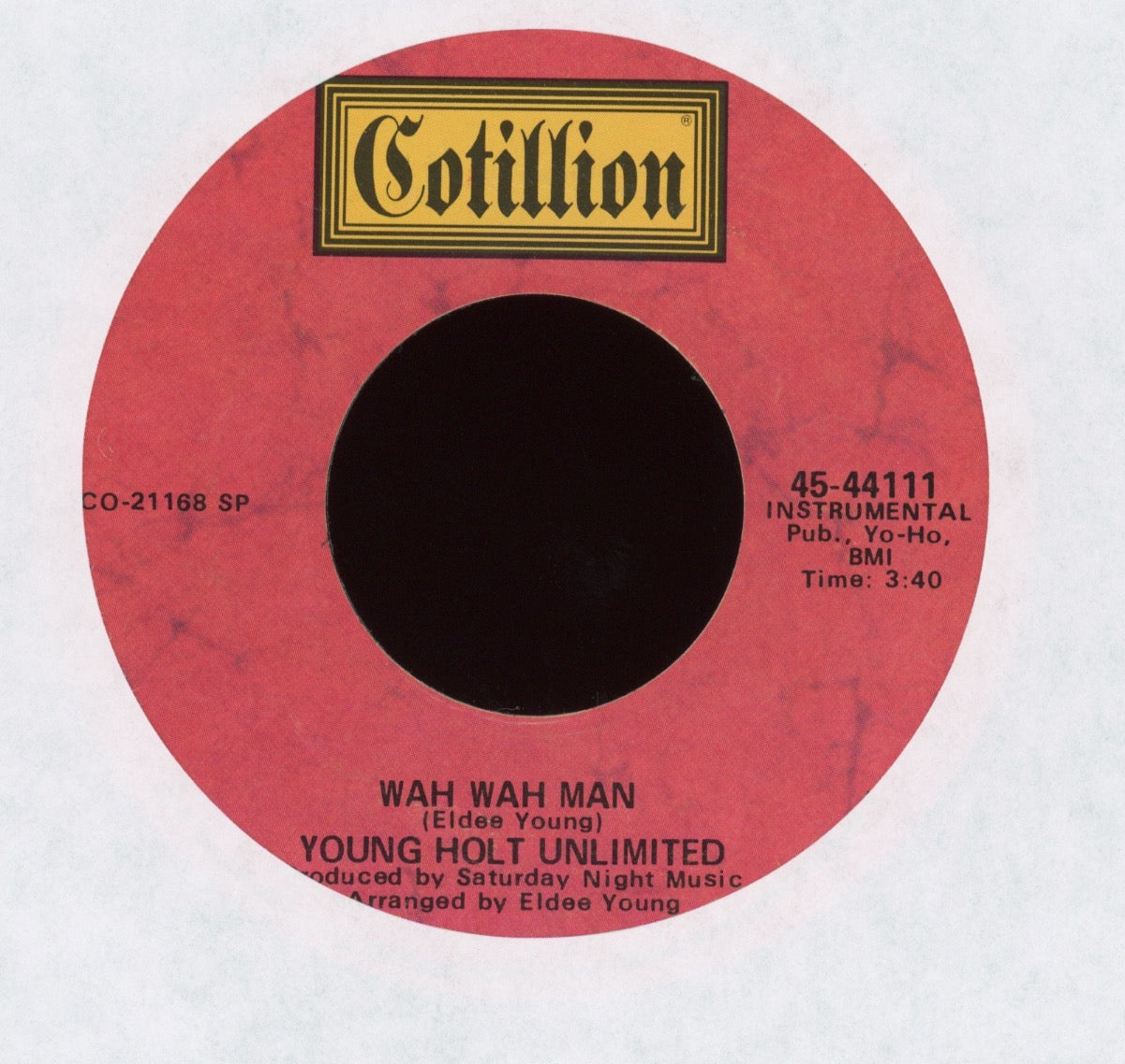 Young Holt Unlimited - Luv-Bugg / Wah Wah Man on Cotillion Funk 45