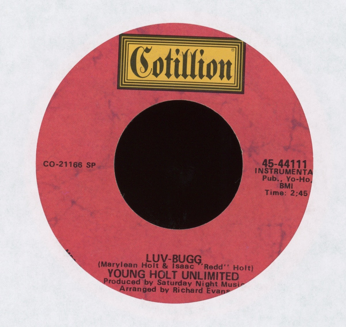 Young Holt Unlimited - Luv-Bugg / Wah Wah Man on Cotillion Funk 45