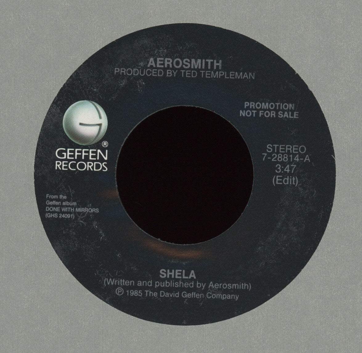 Aerosmith - Shela on Geffen Promo Rock 45