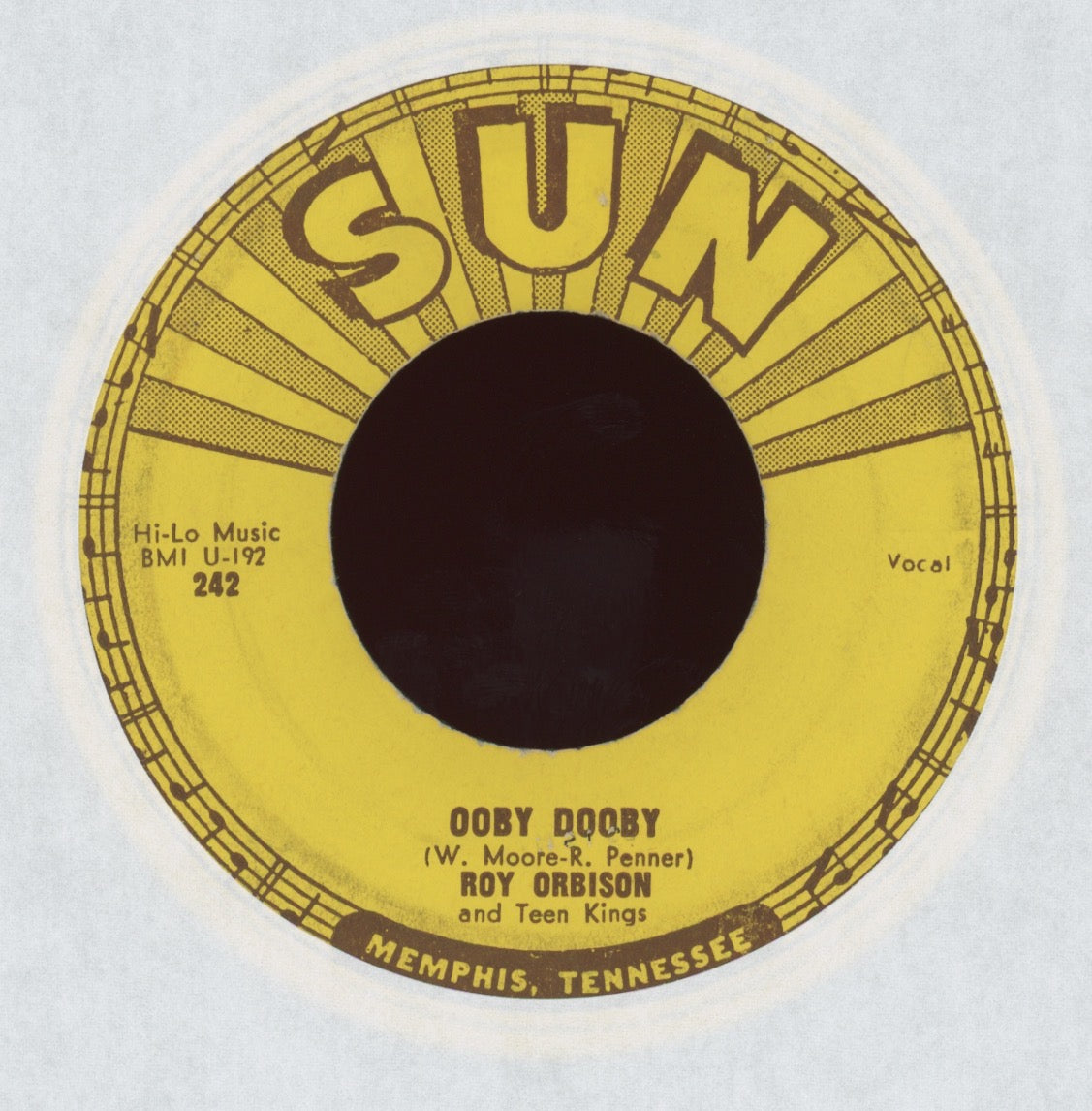 Roy Orbison - Ooby Dooby on Sun Rockabilly 45