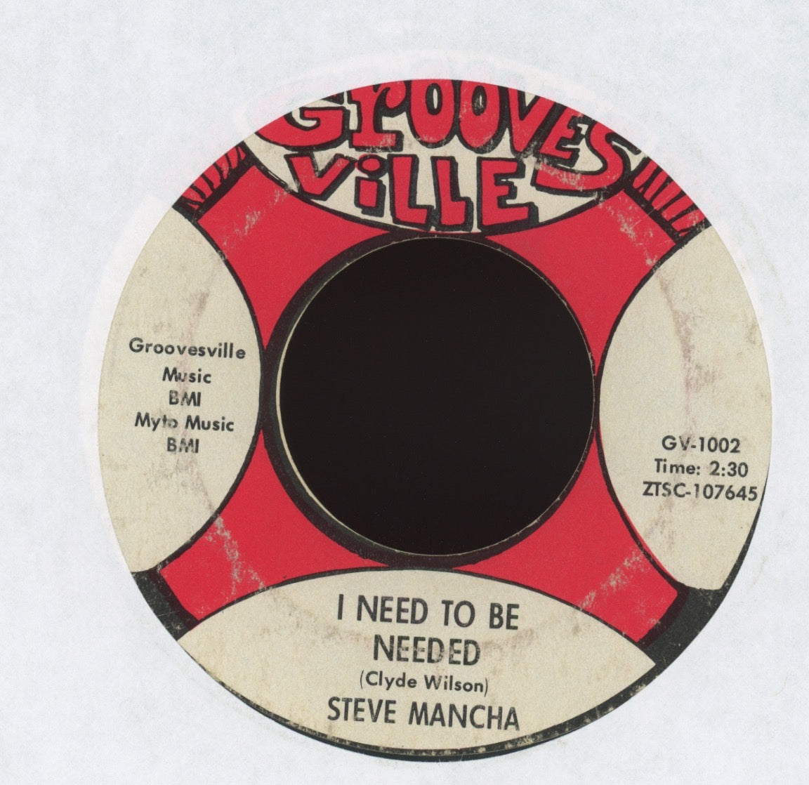 Steve Mancha - I Don't Want To Lose You on Groovesville Northern Soul 45