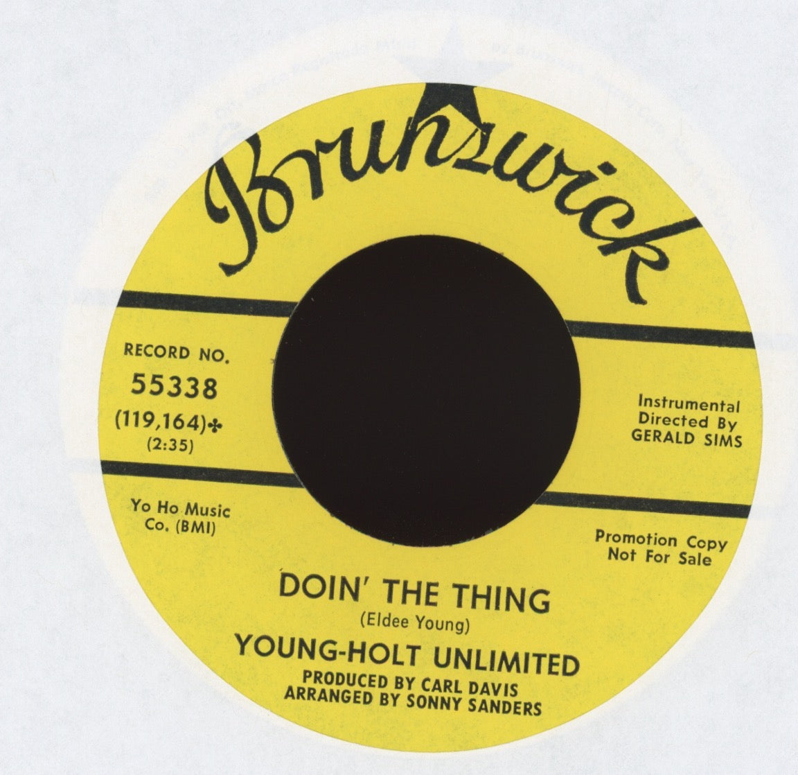 Young Holt Unlimited - The Beat Goes On Brunswick Promo Soul Jazz Funk 45