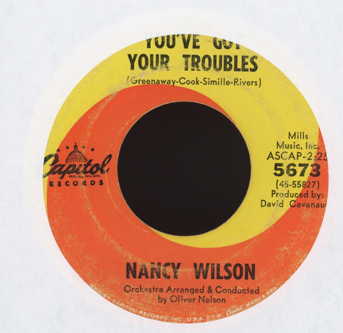 Nancy Wilson - Uptight (Everything's Alright) on Capitol Northern Soul 45