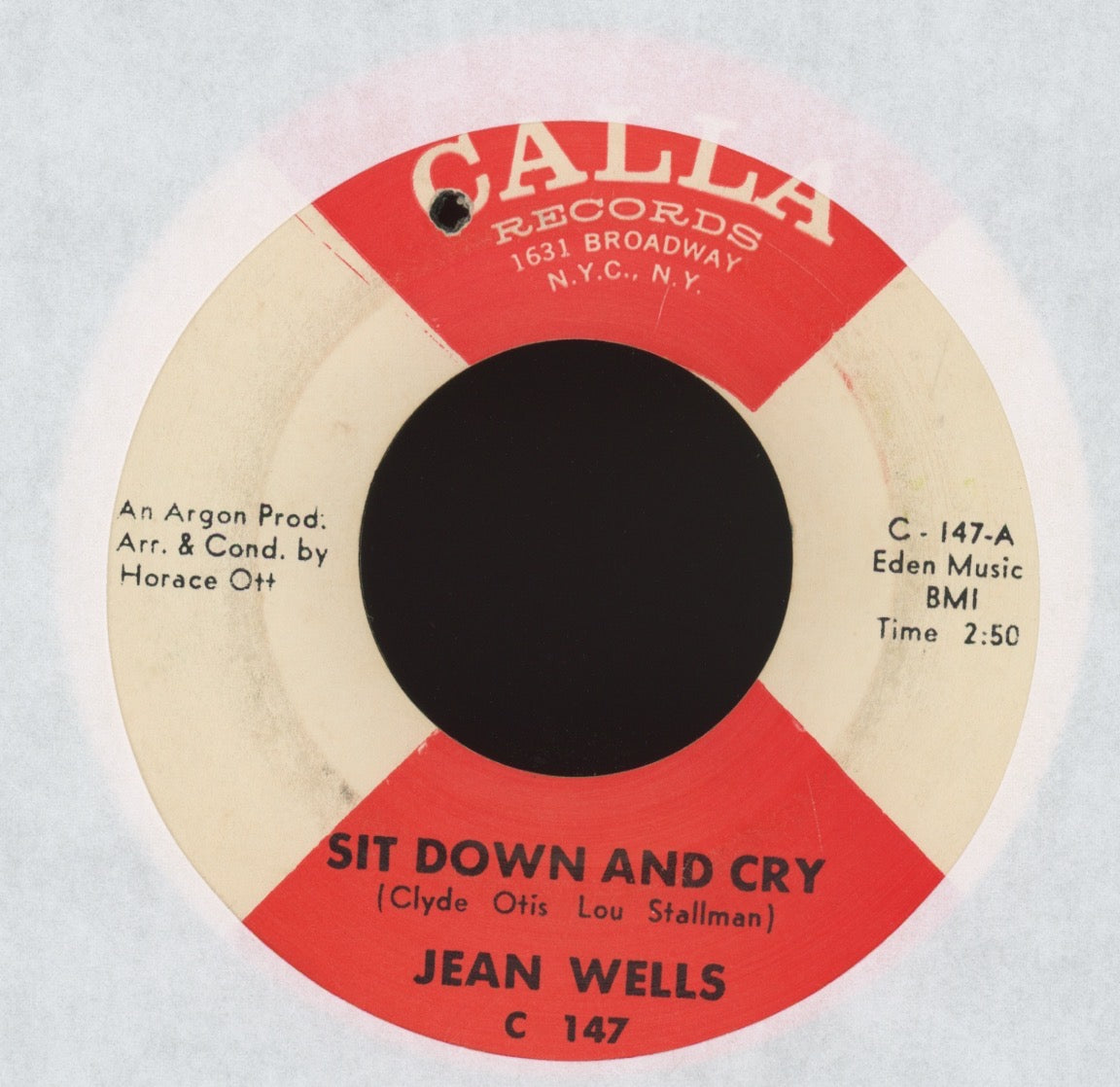 Jean Wells - Can't You Feel It on Calla Soul Funk 45