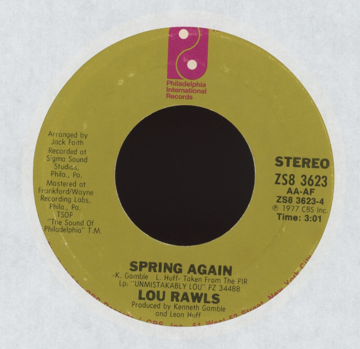 Lou Rawls - See You When I Git There on Philadelphia Intl 70s Soul 45
