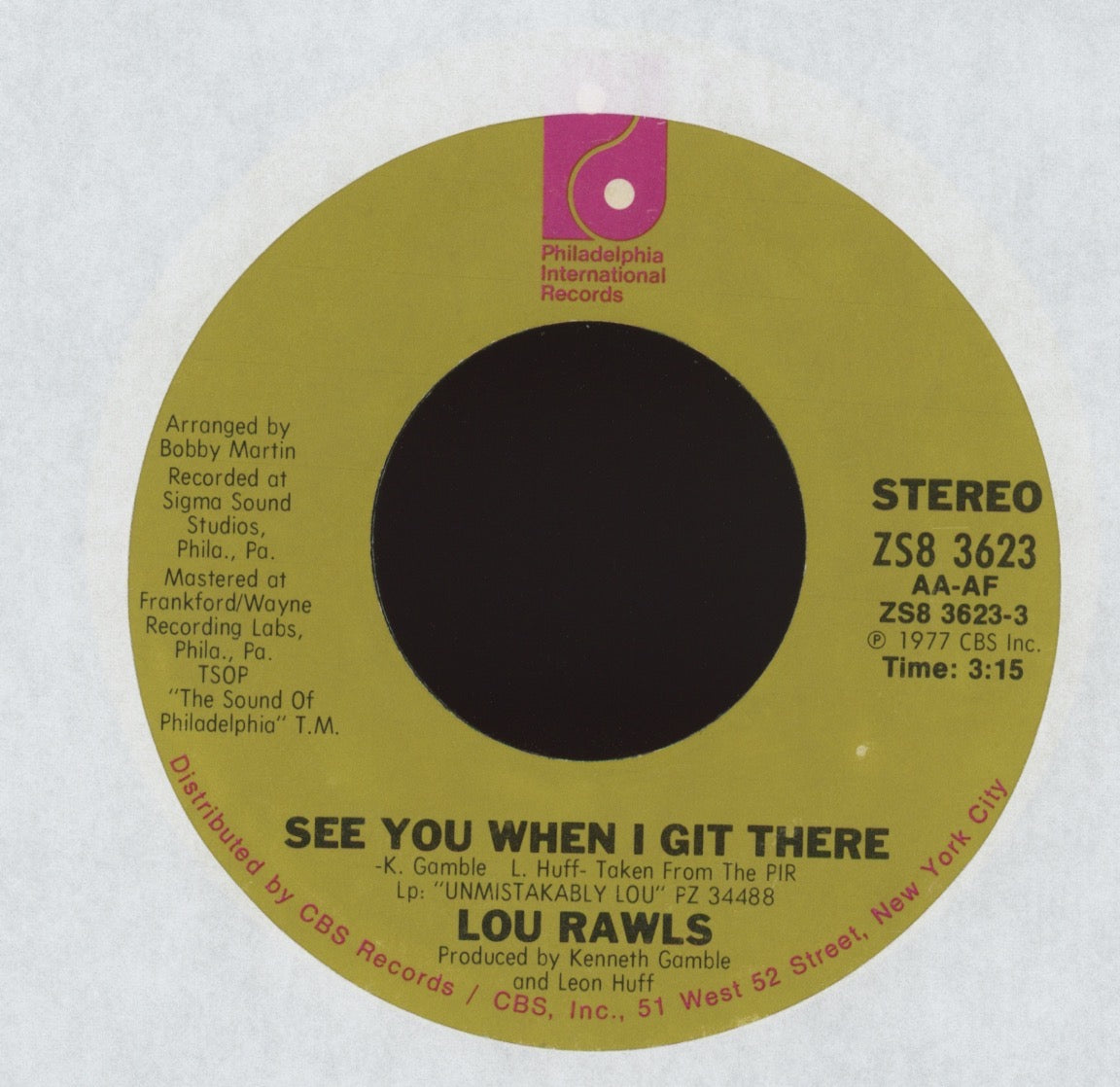 Lou Rawls - See You When I Git There on Philadelphia Intl 70s Soul 45