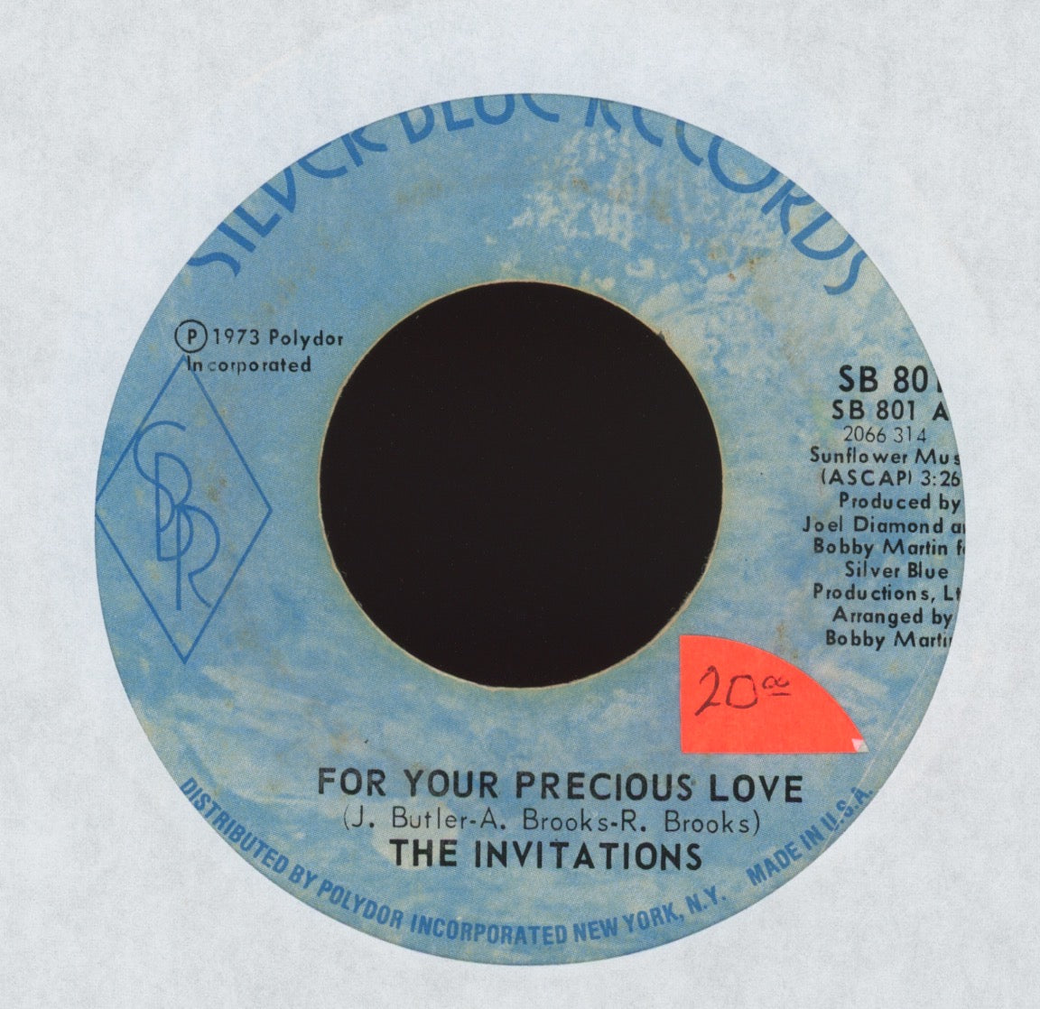 The Invitations - For Your Precious Love on Silver Blue Sweet Soul 45