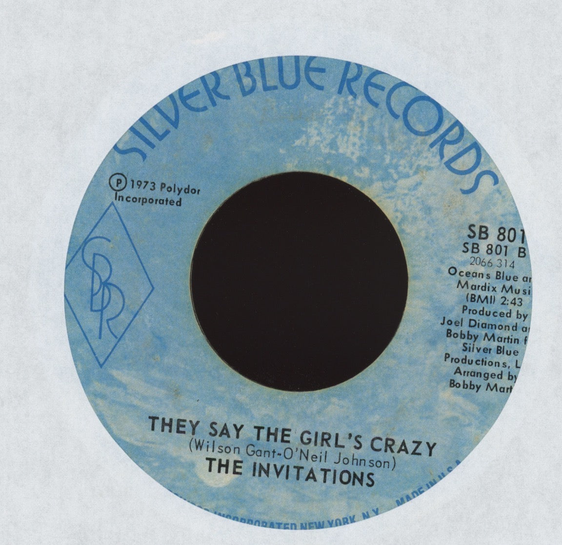 The Invitations - For Your Precious Love on Silver Blue Sweet Soul 45