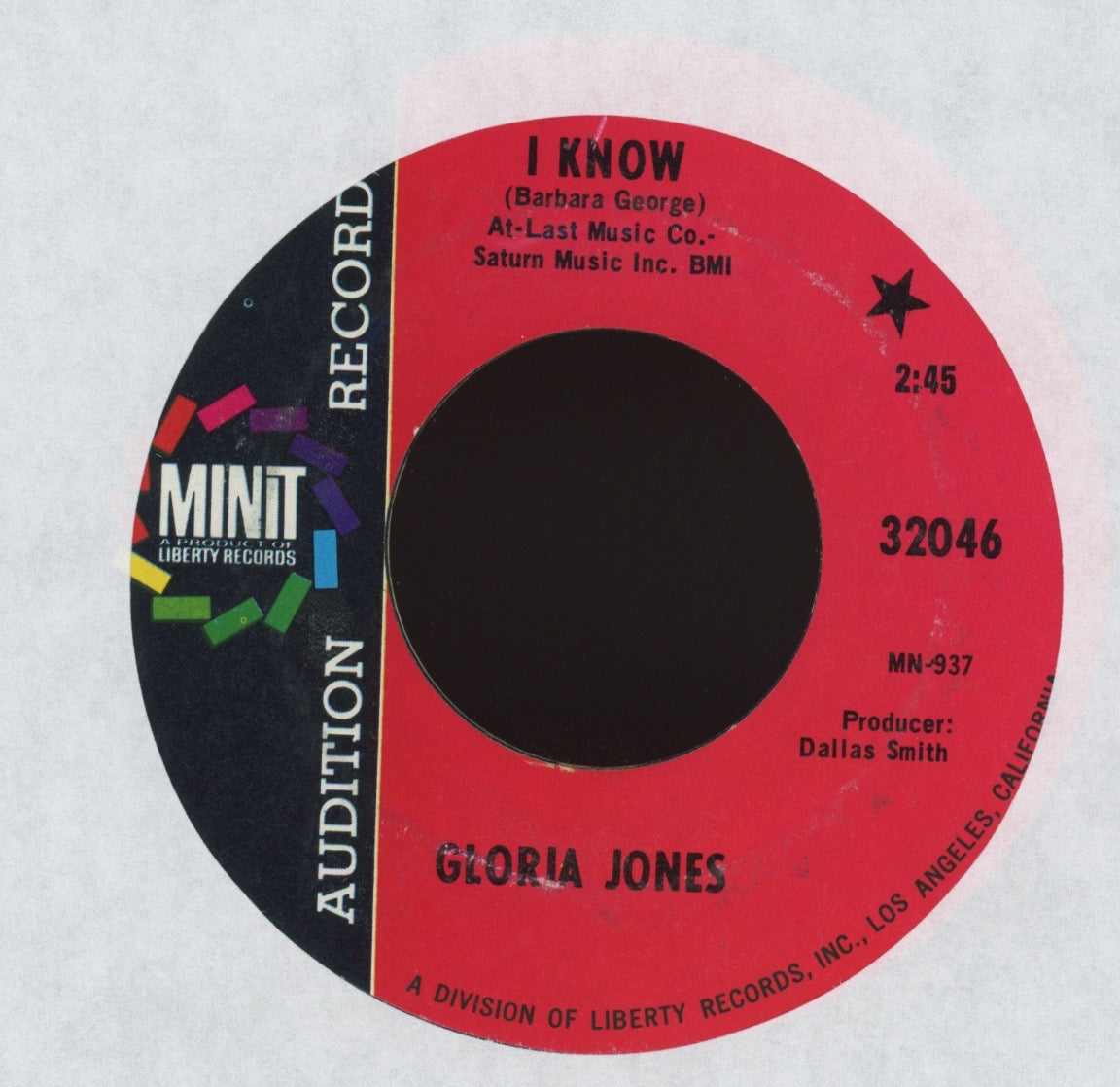 Gloria Jones - What You Want on Minit Promo Soul Funk 45