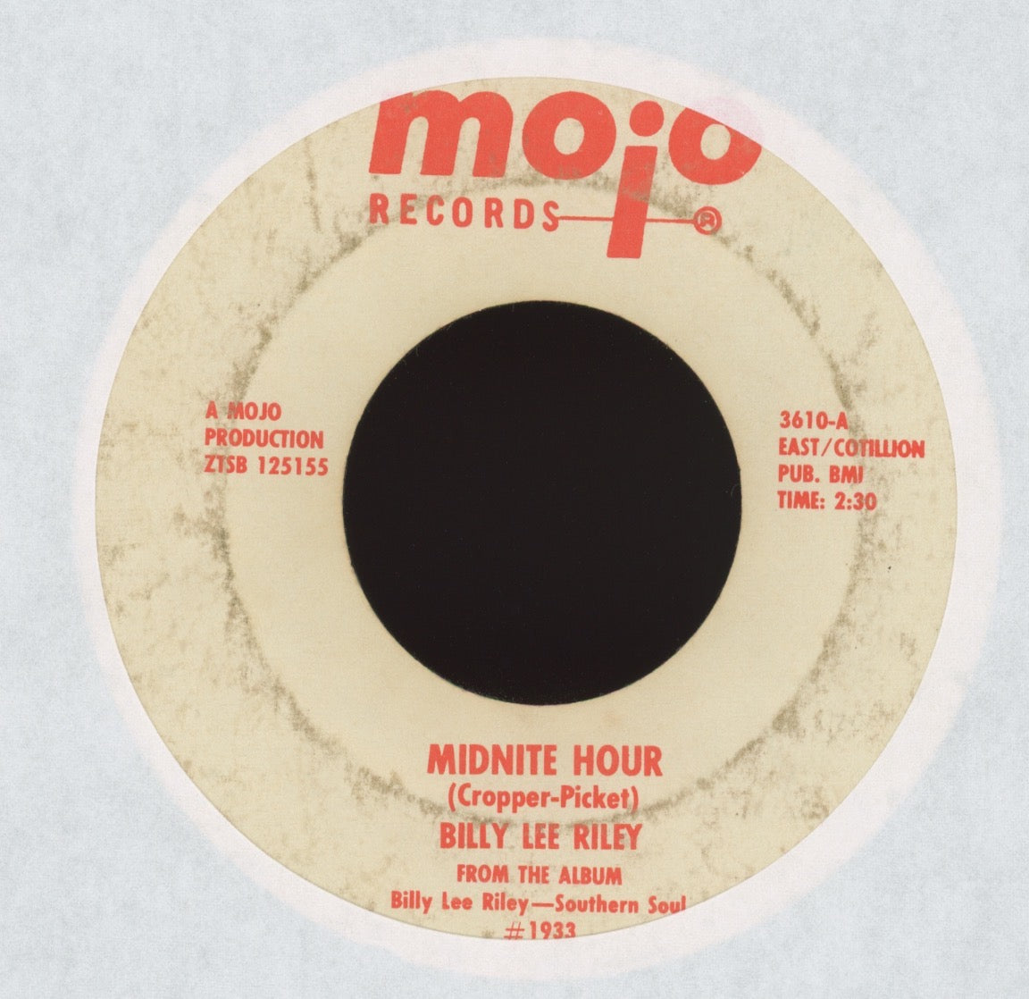 Billy Lee Riley - Midnite Hour on Mojo Mod Garage 45